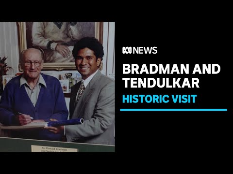 Documentary reveals nervous meeting between Sir Donald Bradman and Sachin Tendulkar | ABC News
