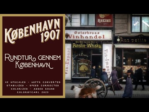 Rundtur gennem København (1905) - Remastered 4K 60fps