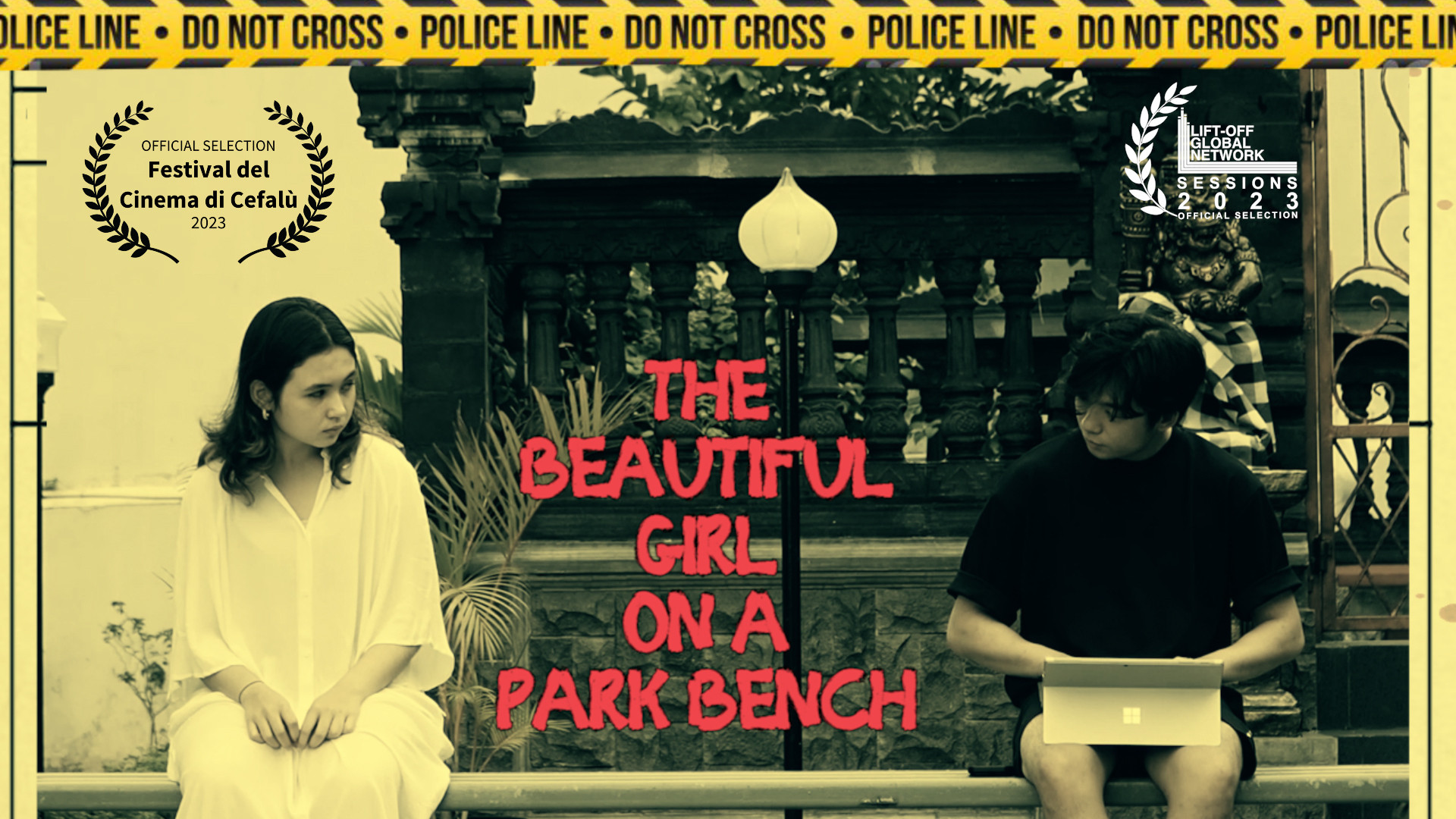 Backdrop for Gadis Cantik di Bangku Taman