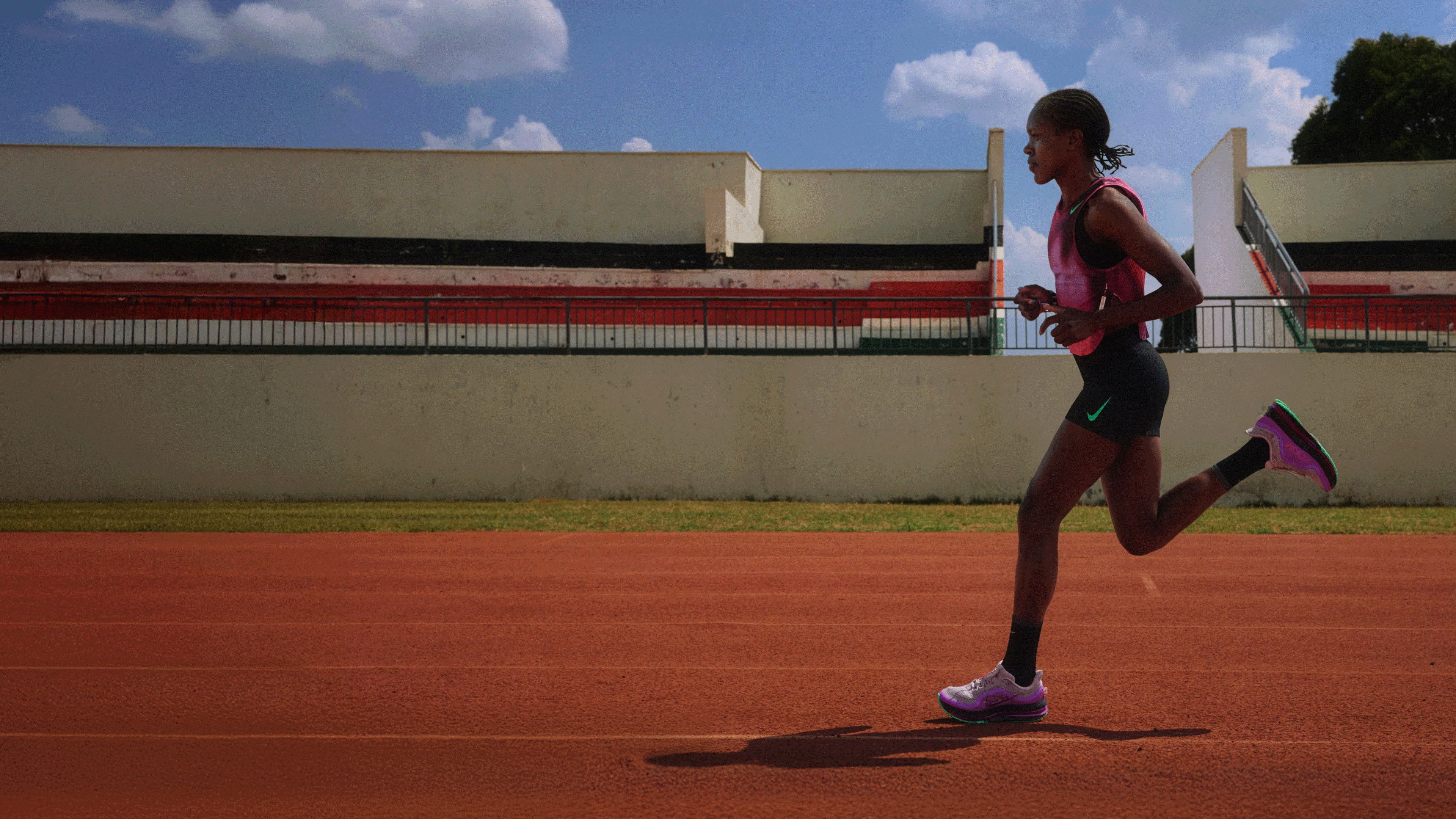 Backdrop for Breaking4: Faith Kipyegon vs. the 4-Minute Mile