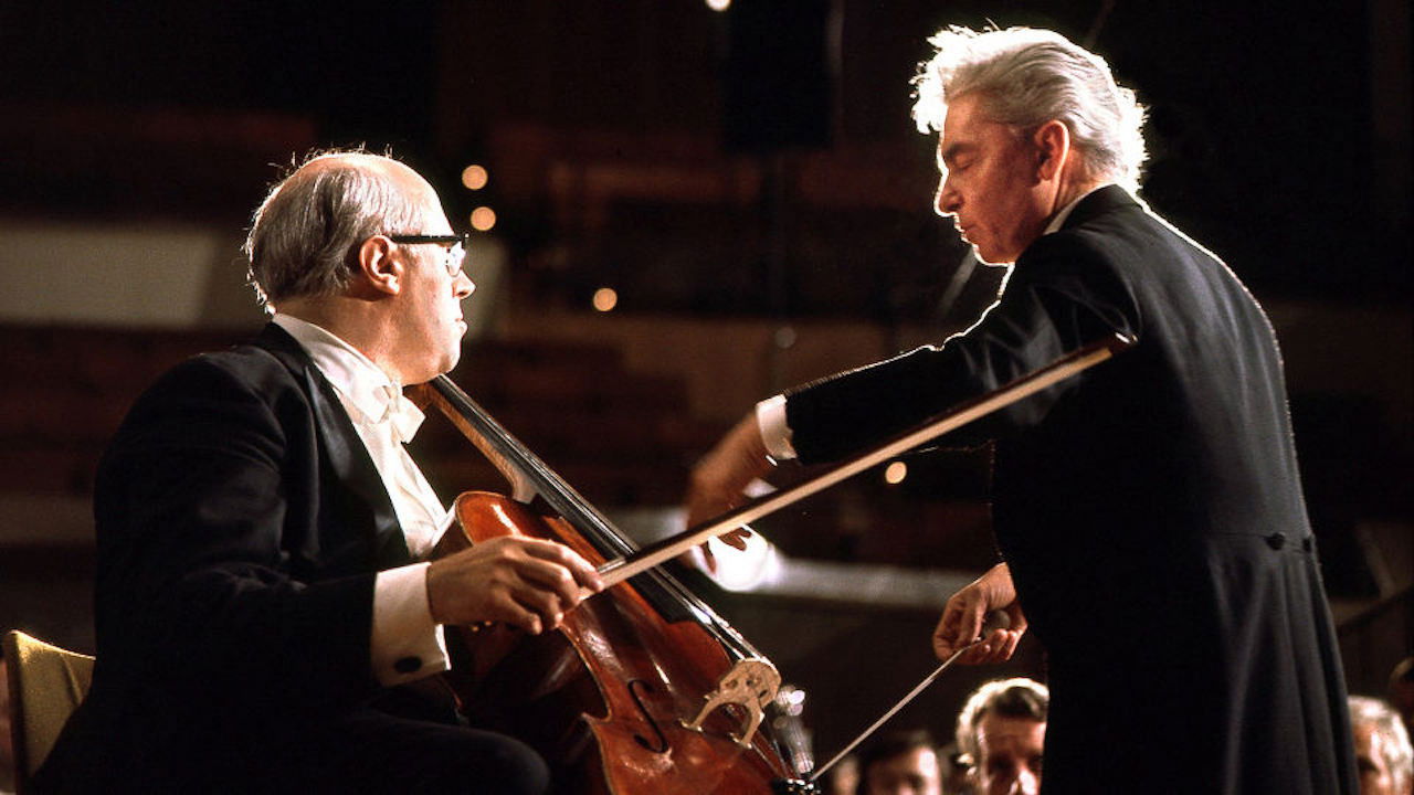 Backdrop for Rostropovich Life & Art