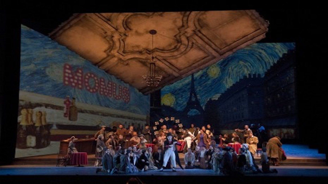 Backdrop for La Bohème