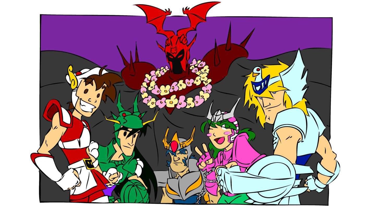 Backdrop for Knights of the Zodiac, The Abridged Series