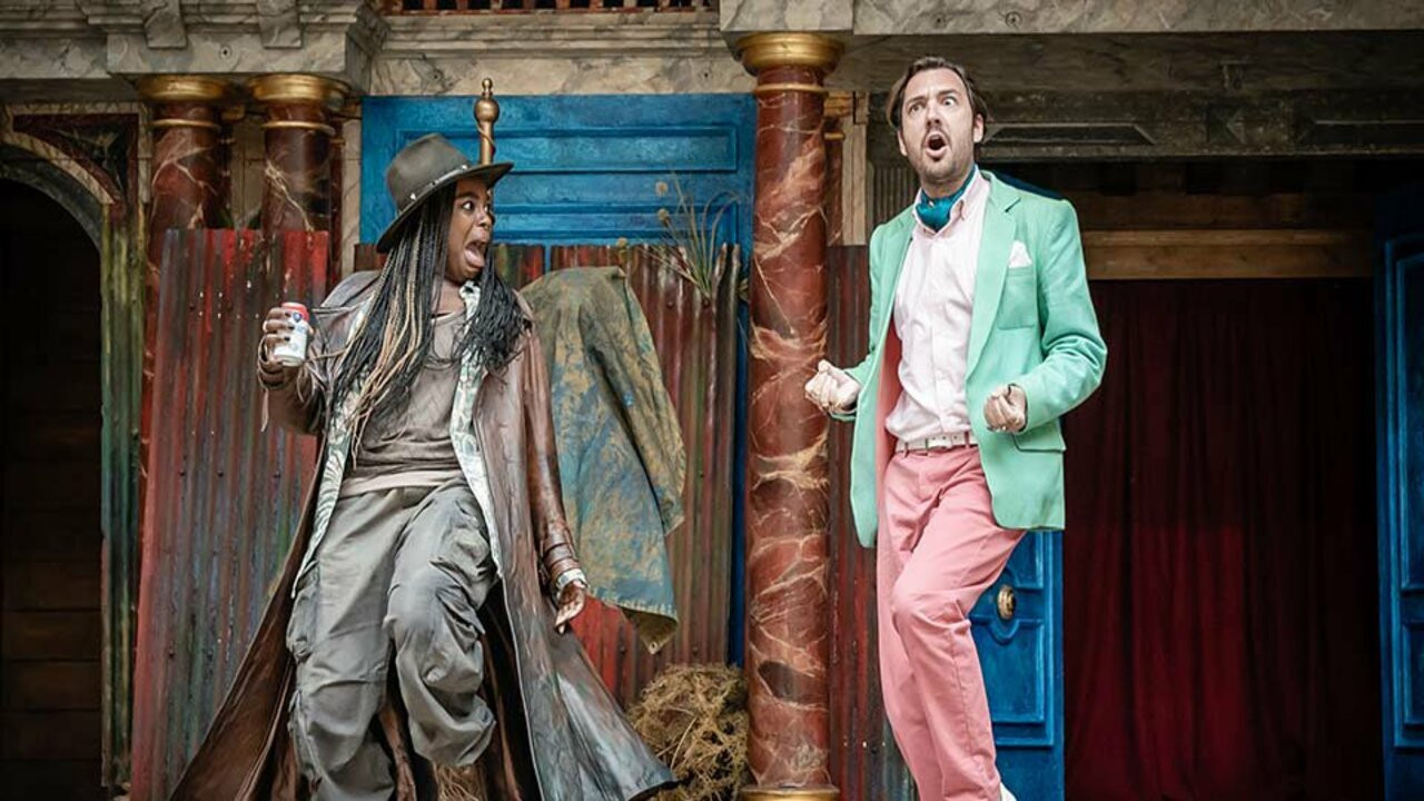 Backdrop for Twelfth Night from Shakespeare's Globe