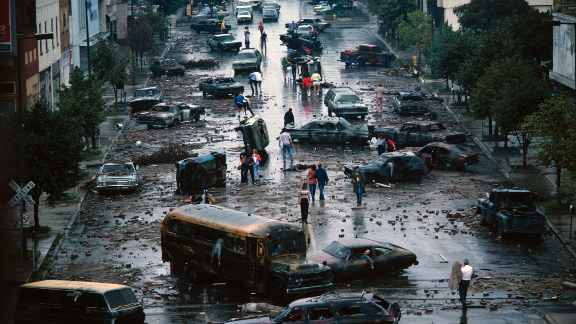 Backdrop for Day After Disaster
