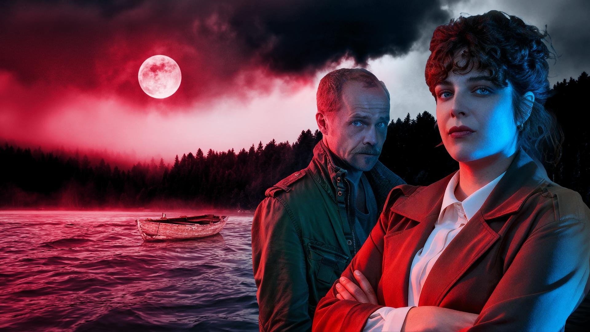 Backdrop for Murder by the Lake