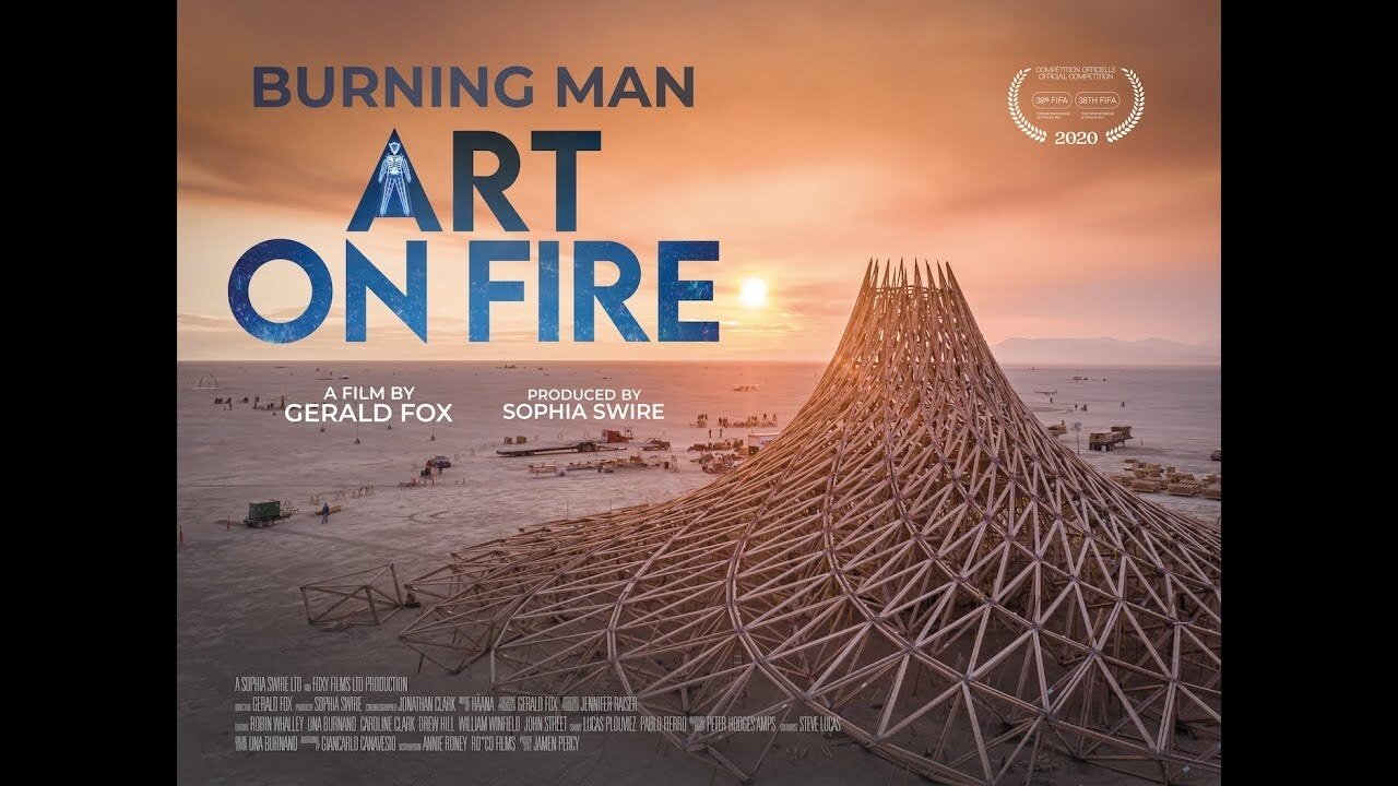 Backdrop for Burning Man: Art on Fire