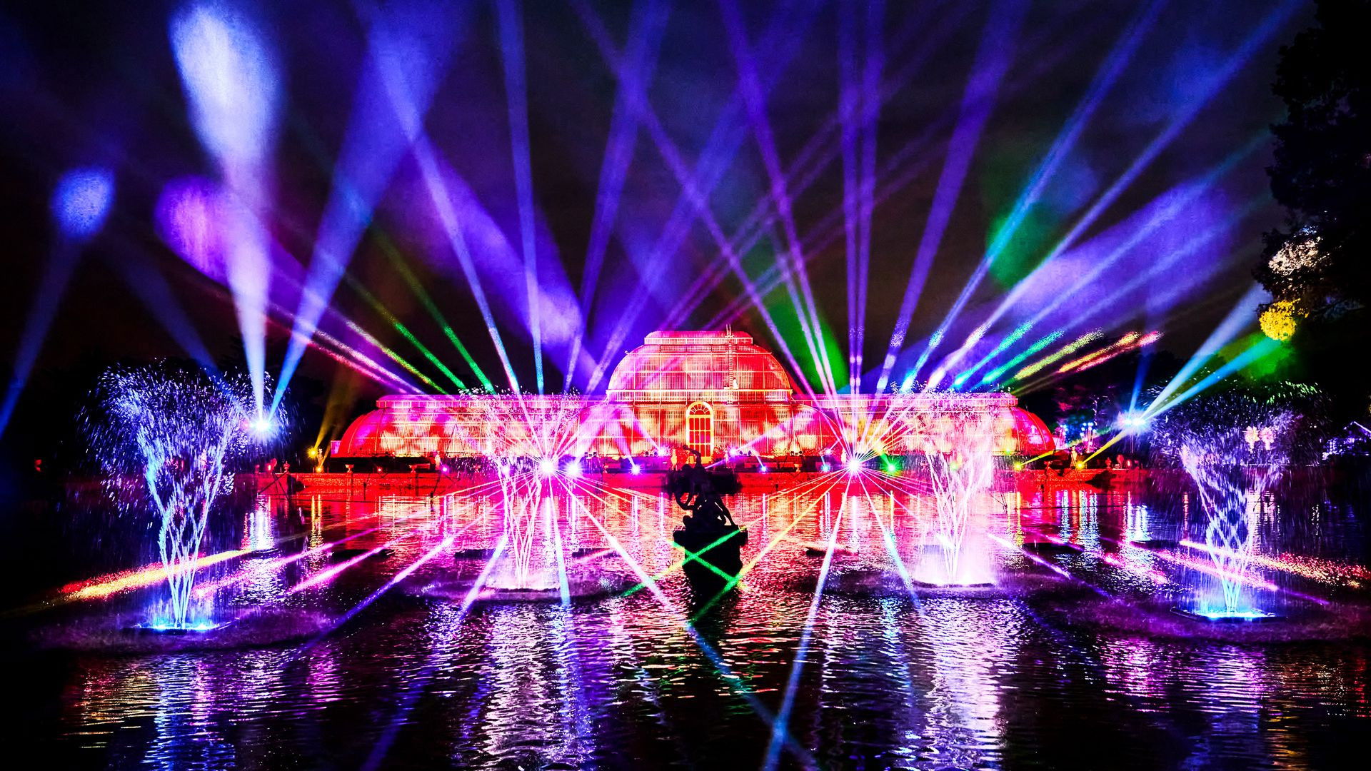 Backdrop for Christmas Magic at Kew Gardens