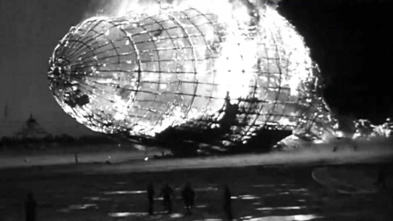 Backdrop for Hindenburg Disaster Newsreel Footage