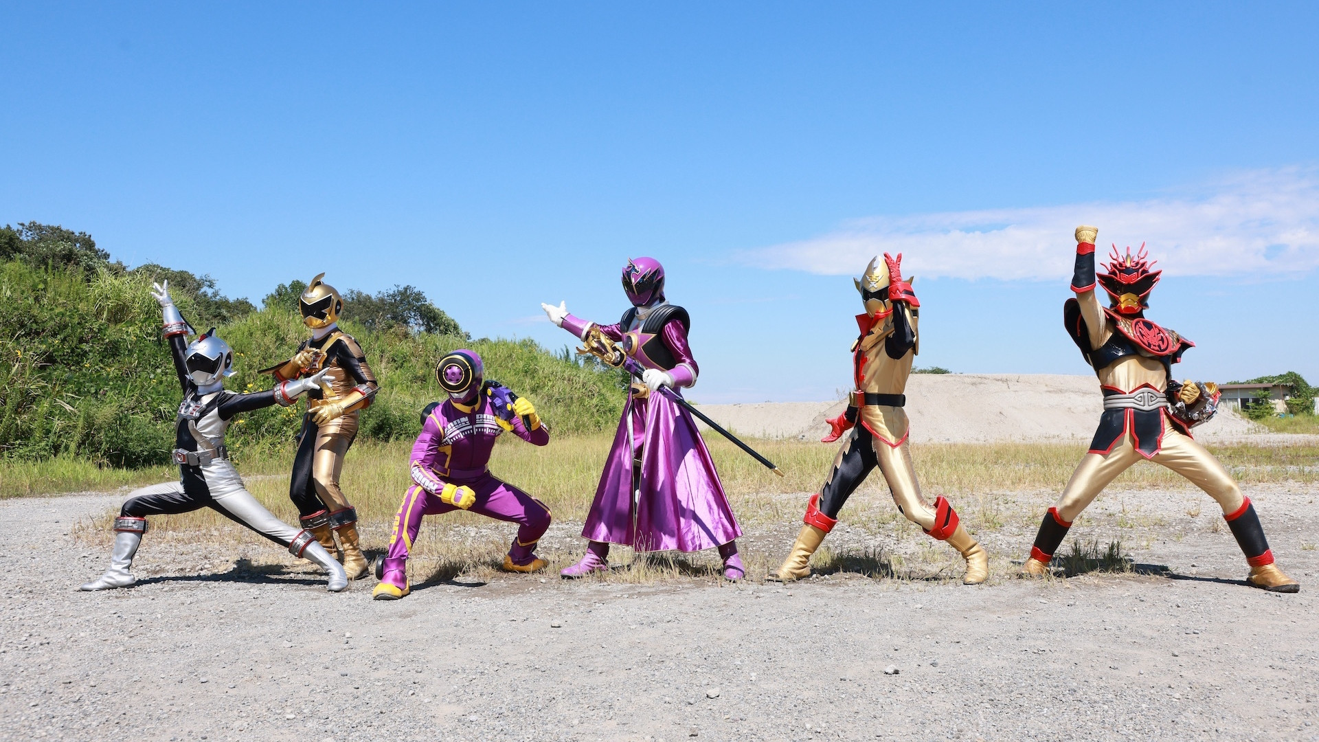 Backdrop for Bakuage Sentai Boonboomger formation lap: Settlers of the Galaxy
