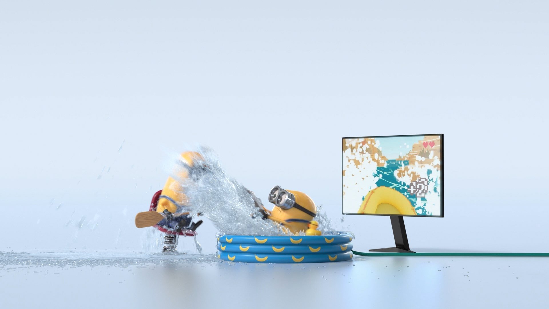 Backdrop for Minion Moments: Drenched