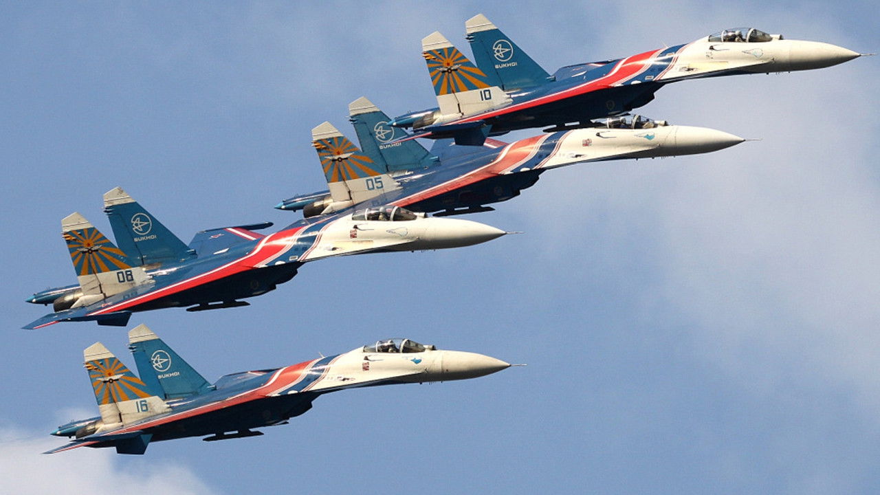 Backdrop for Russian Air Force 100th Anniversary Airshow