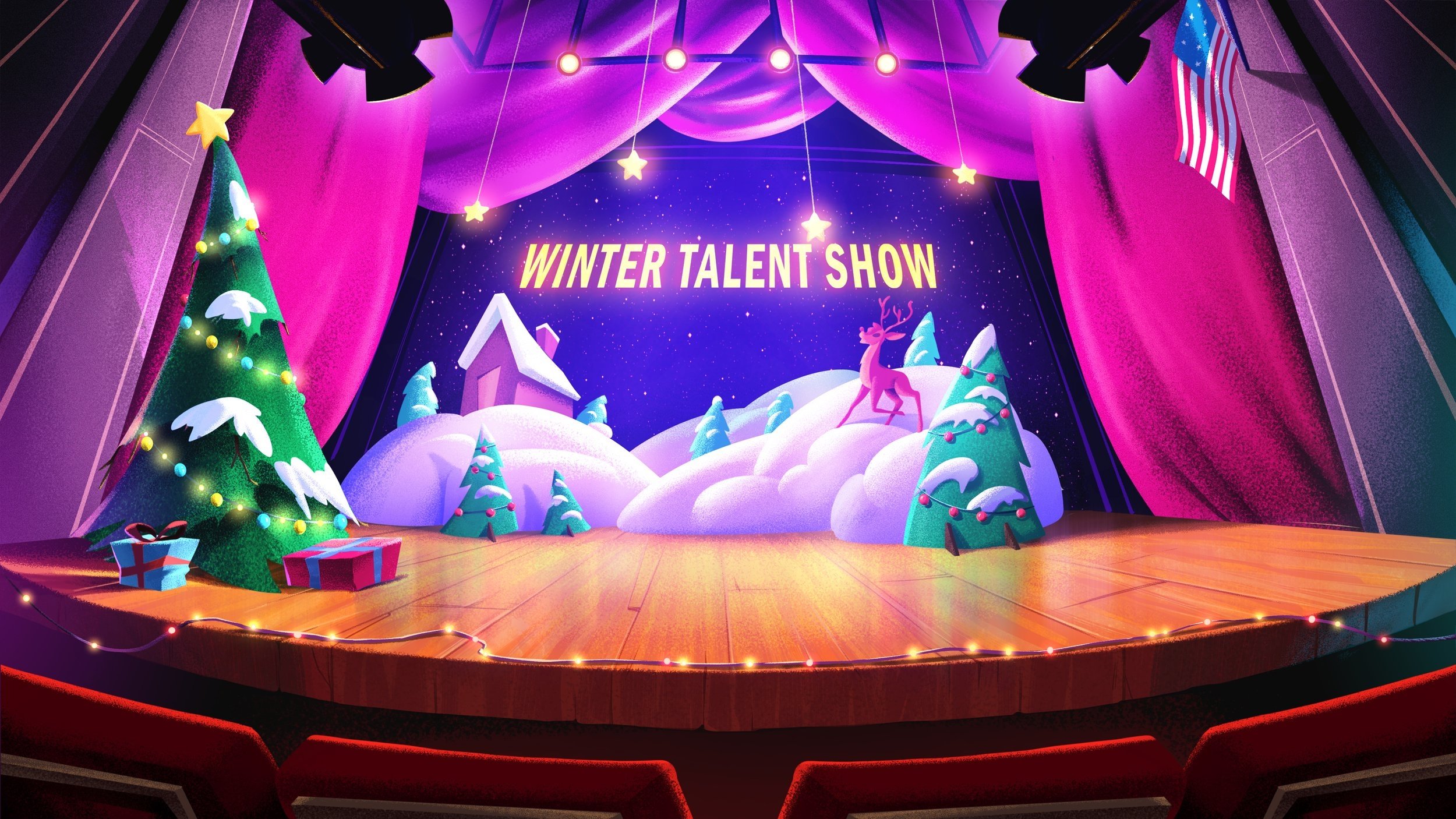 Backdrop for Jingle Bell Rock: Mean Girls Gets Animated