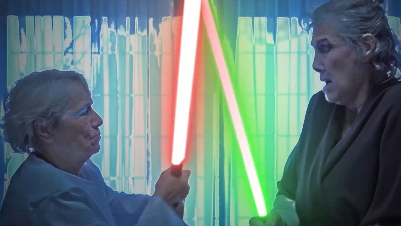 Backdrop for 100% old ladies