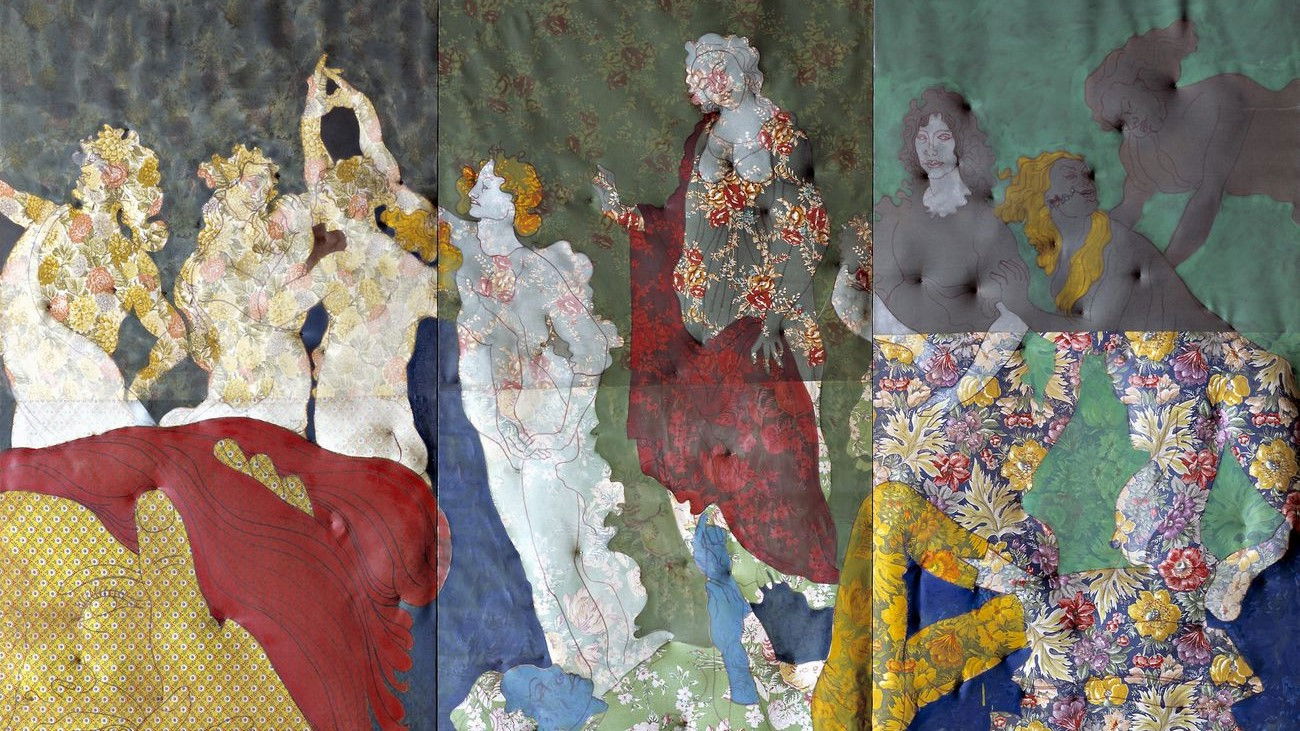 Backdrop for Le primavere Pop di Cesare Tacchi