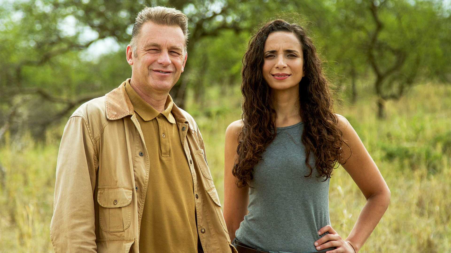 Backdrop for Waterhole: Africa's Animal Oasis