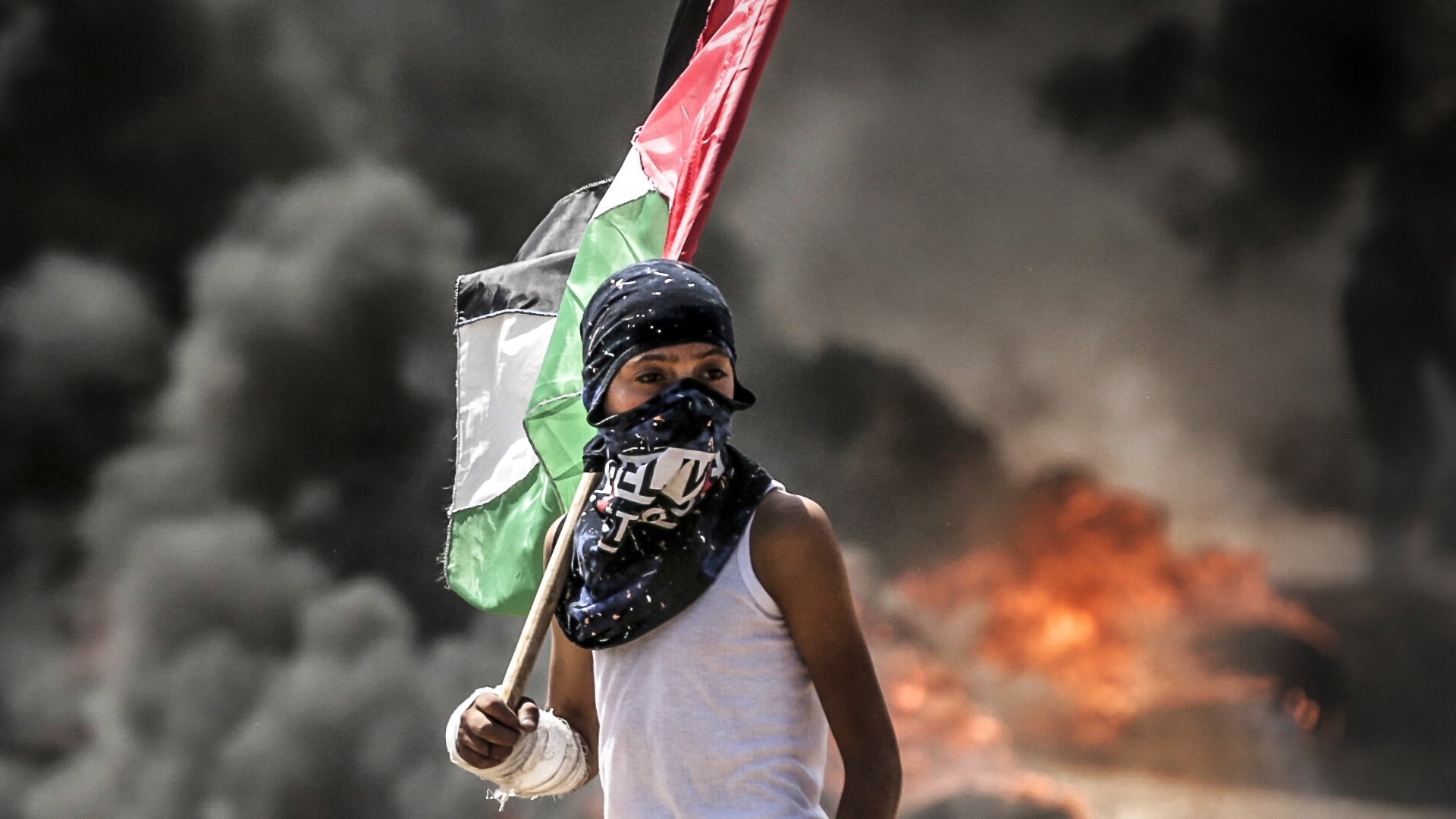 Backdrop for One Day in Gaza