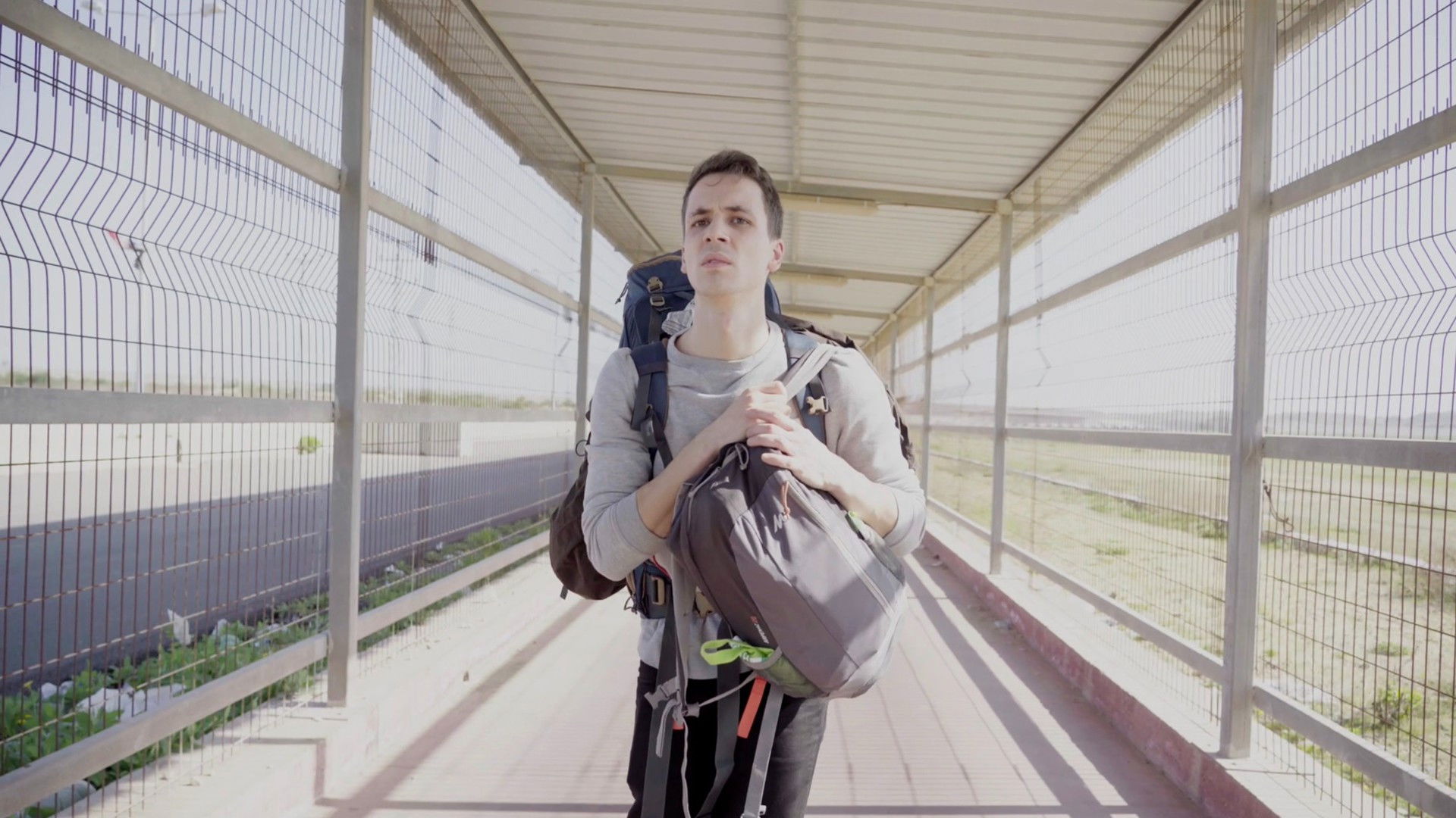 Backdrop for Erasmus in Gaza