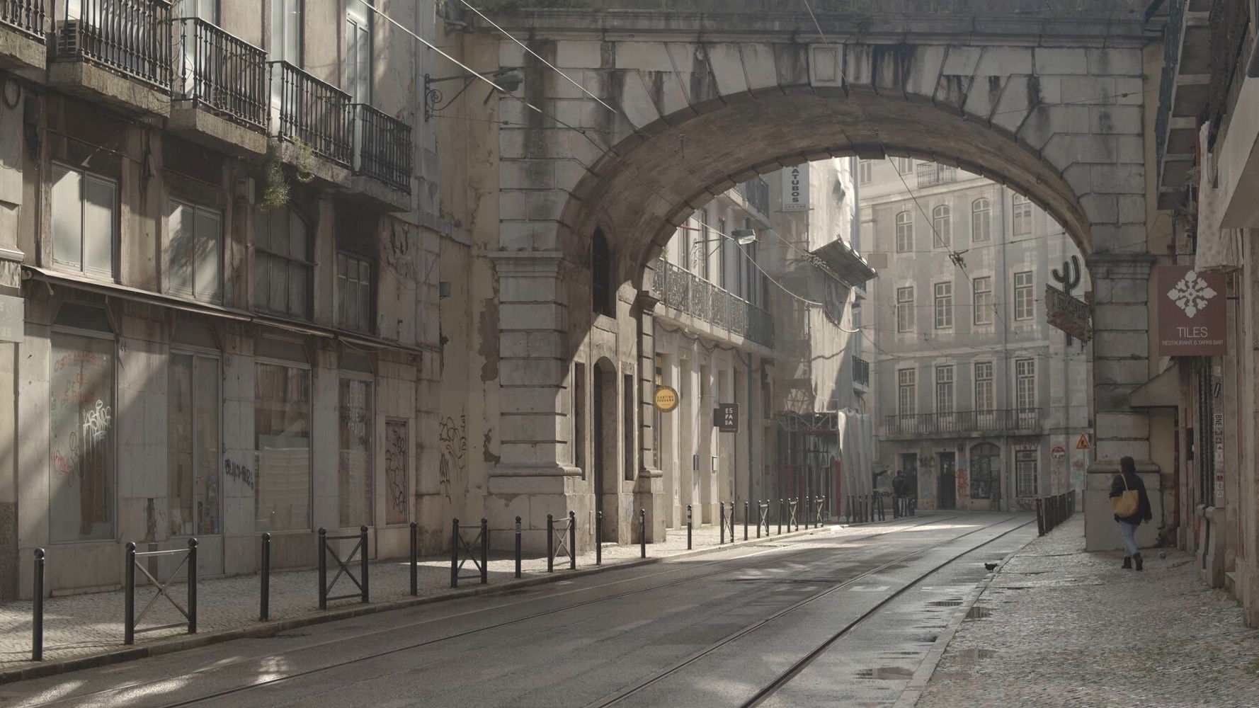 Backdrop for Lisbon, Sad and Happy City