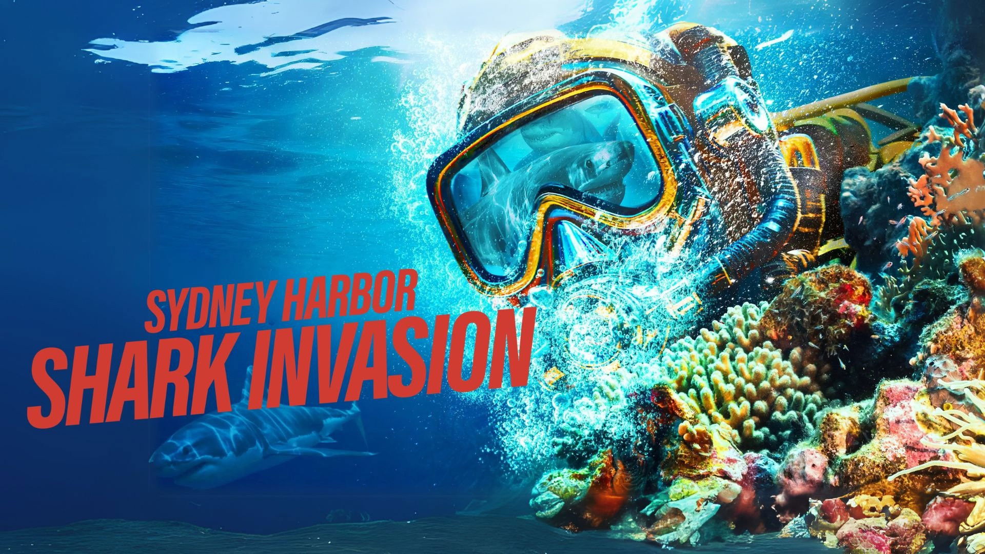 Backdrop for Sydney Harbor Shark Invasion