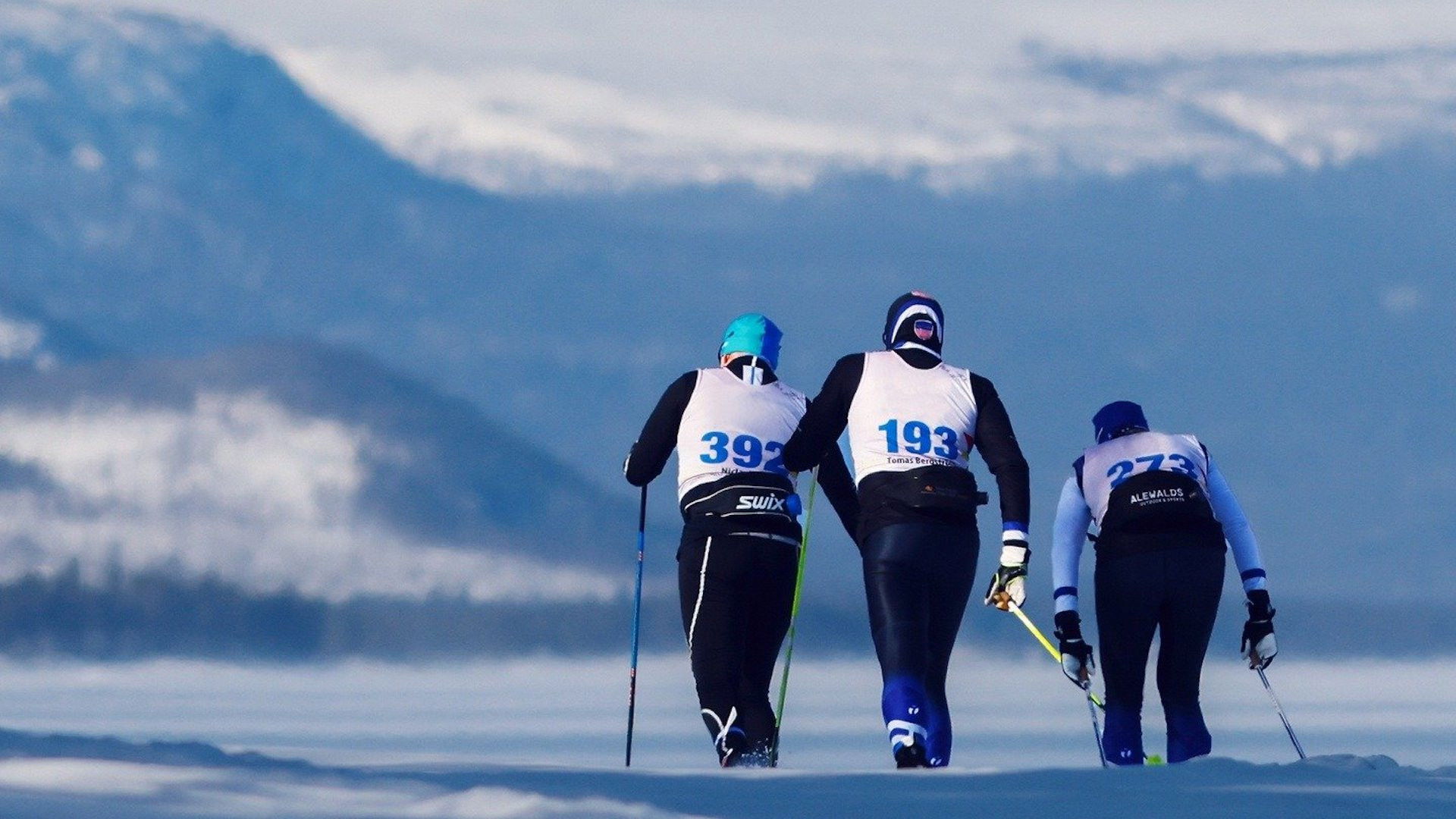 Backdrop for Världens längsta skidlopp - 22 mil ovanför Polcirkeln