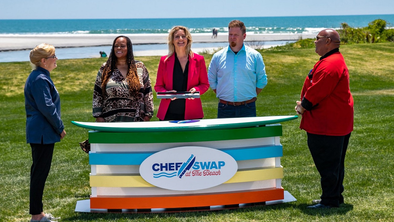 Backdrop for Chef Swap at the Beach