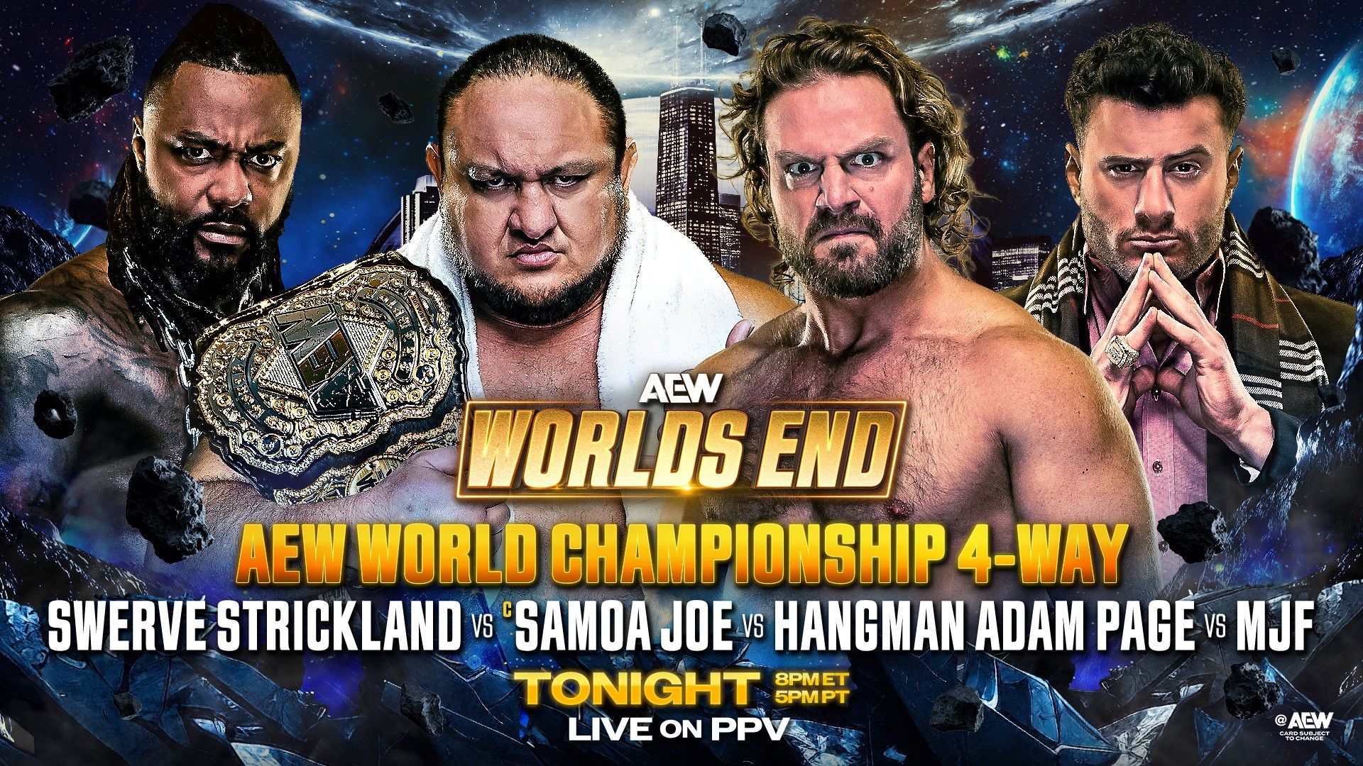 Backdrop for AEW Worlds End 2025