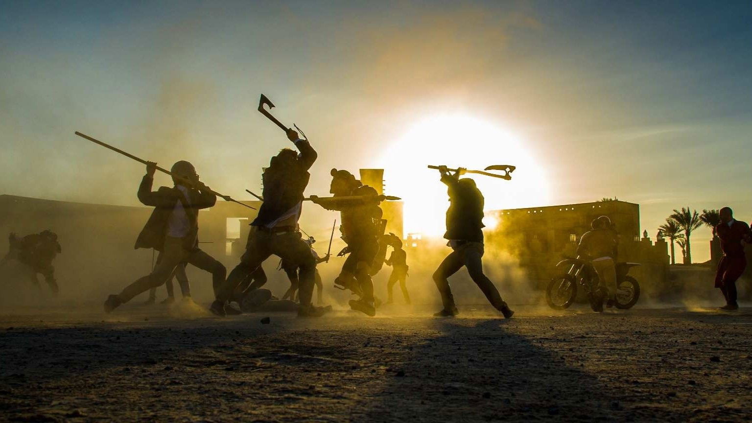 Backdrop for Stuntnuts Does School Fight