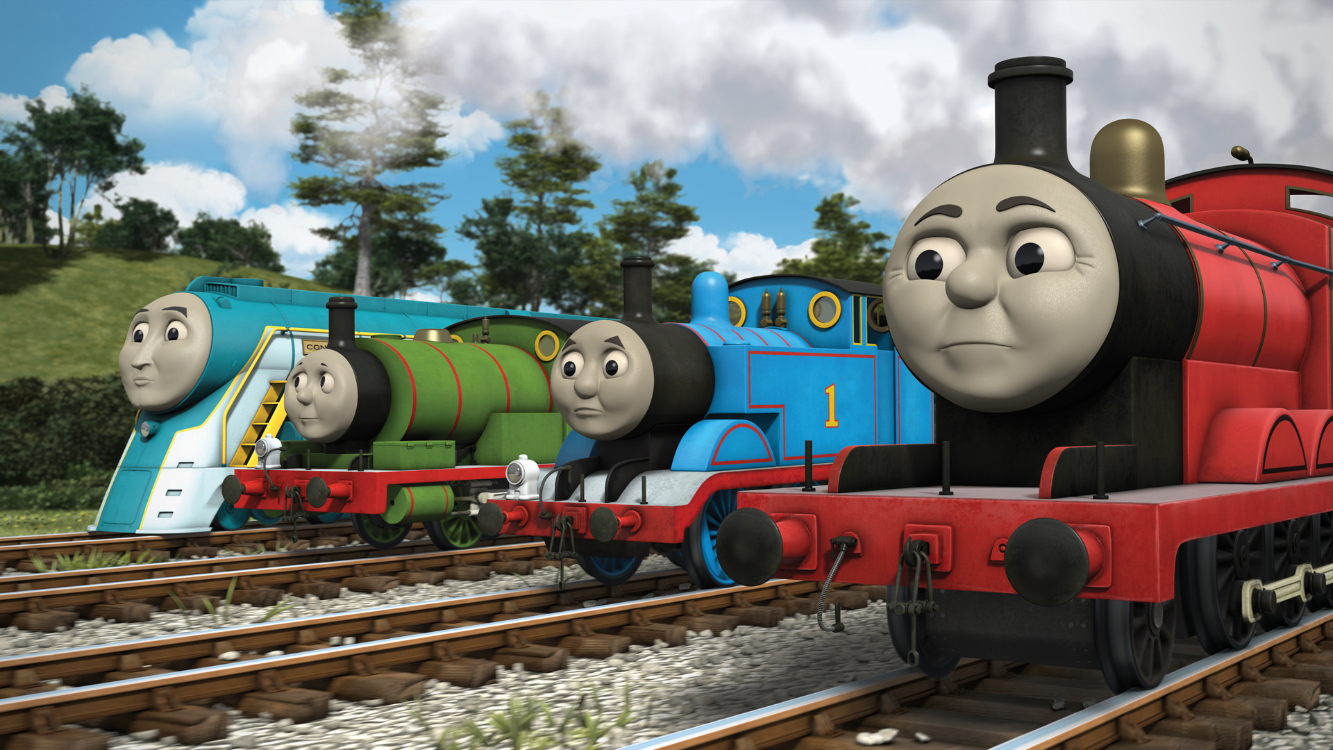 Backdrop for Thomas & Friends: Thomas & His Friends Get Along & Other Thomas Adventures