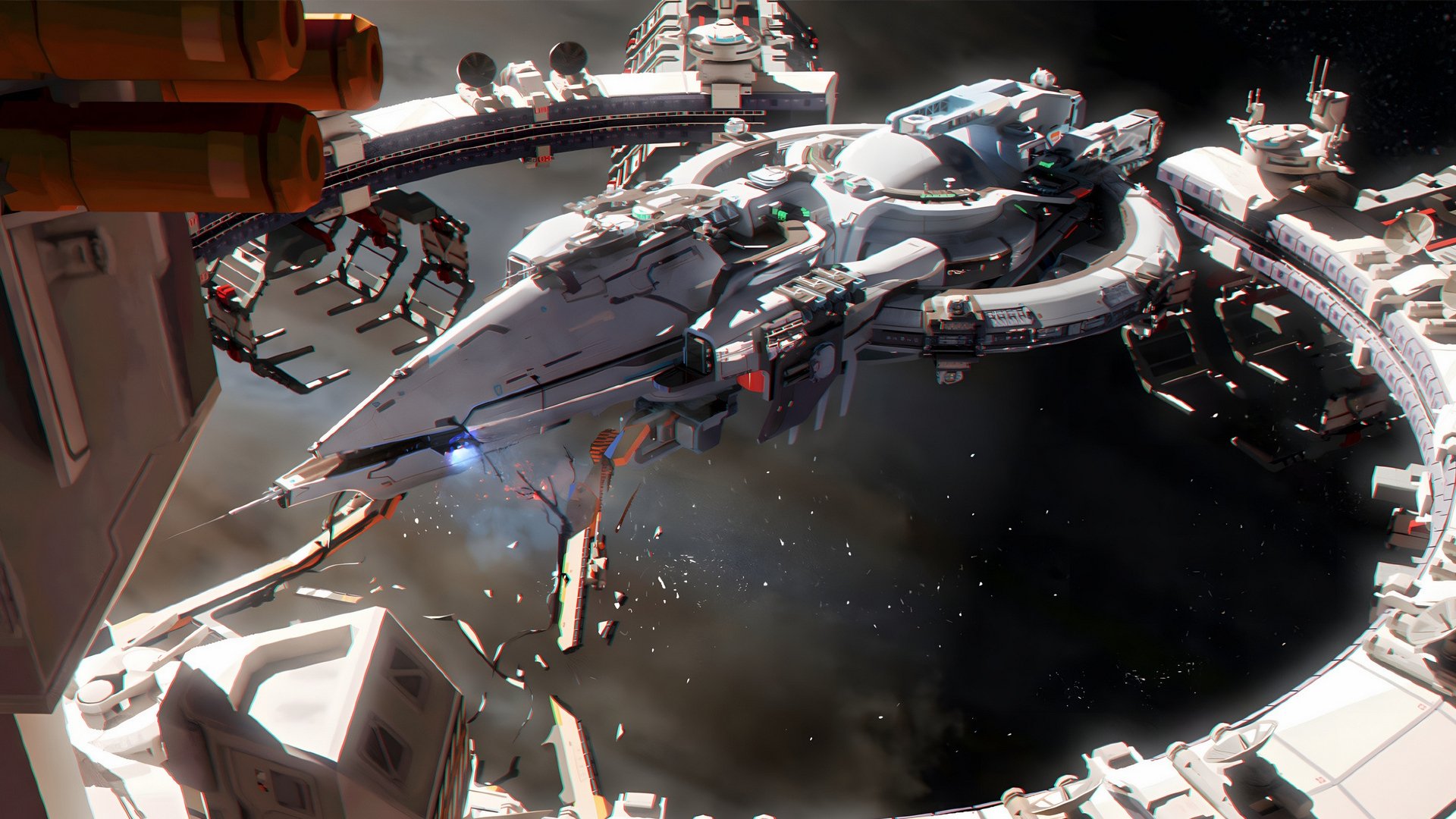 Backdrop for The Three-Body Problem in Minecraft