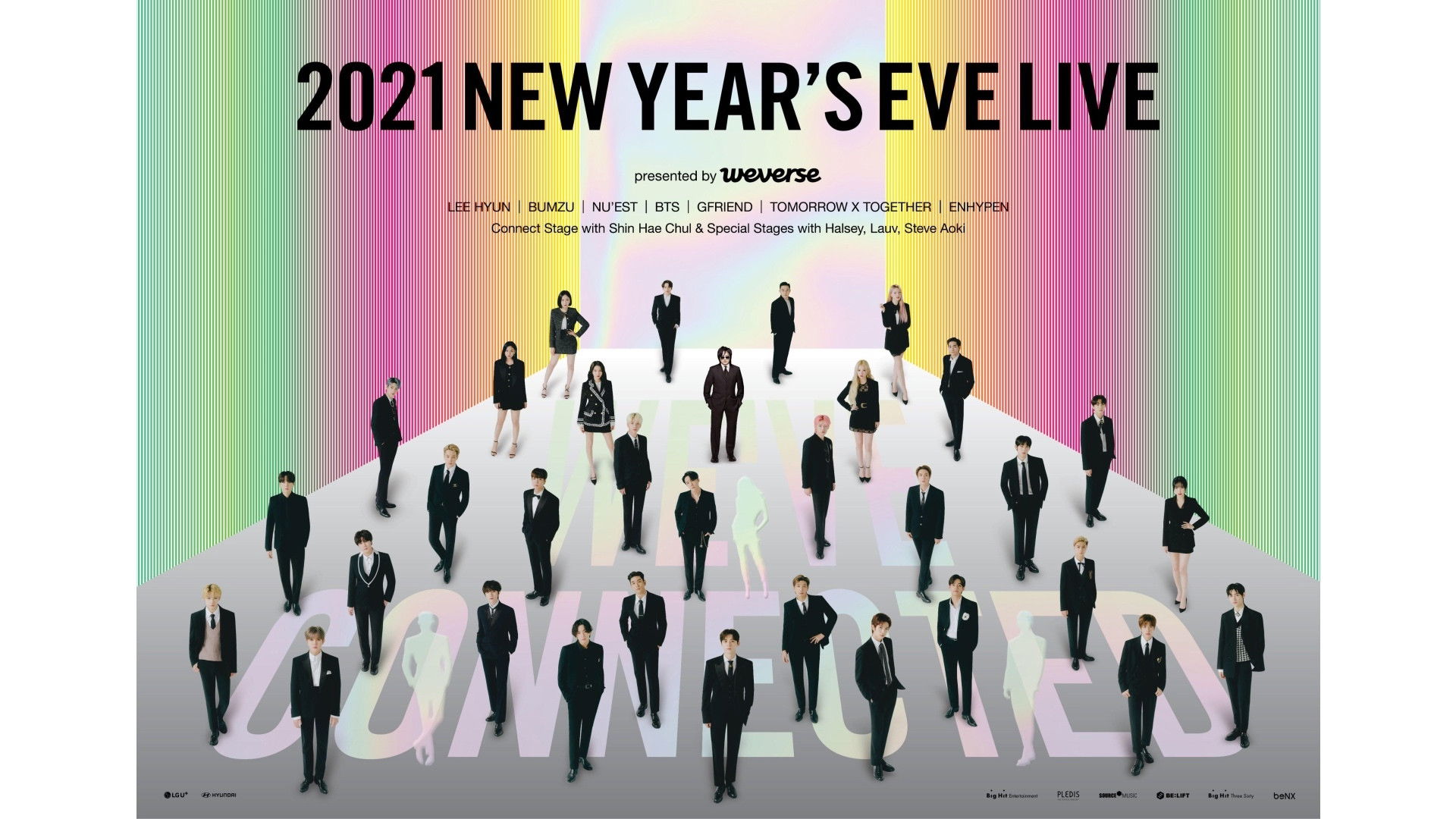 Backdrop for 2021 NEW YEAR’S EVE LIVE presented by Weverse
