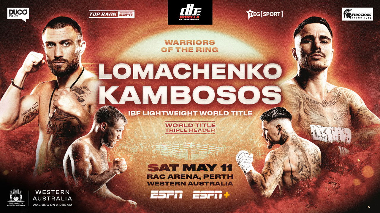 Backdrop for Vasyl Lomachenko vs. George Kambosos Jr.