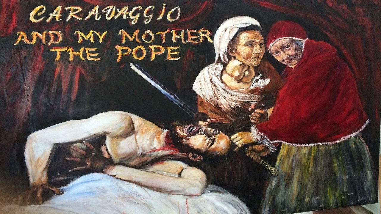 Backdrop for Caravaggio and My Mother the Pope