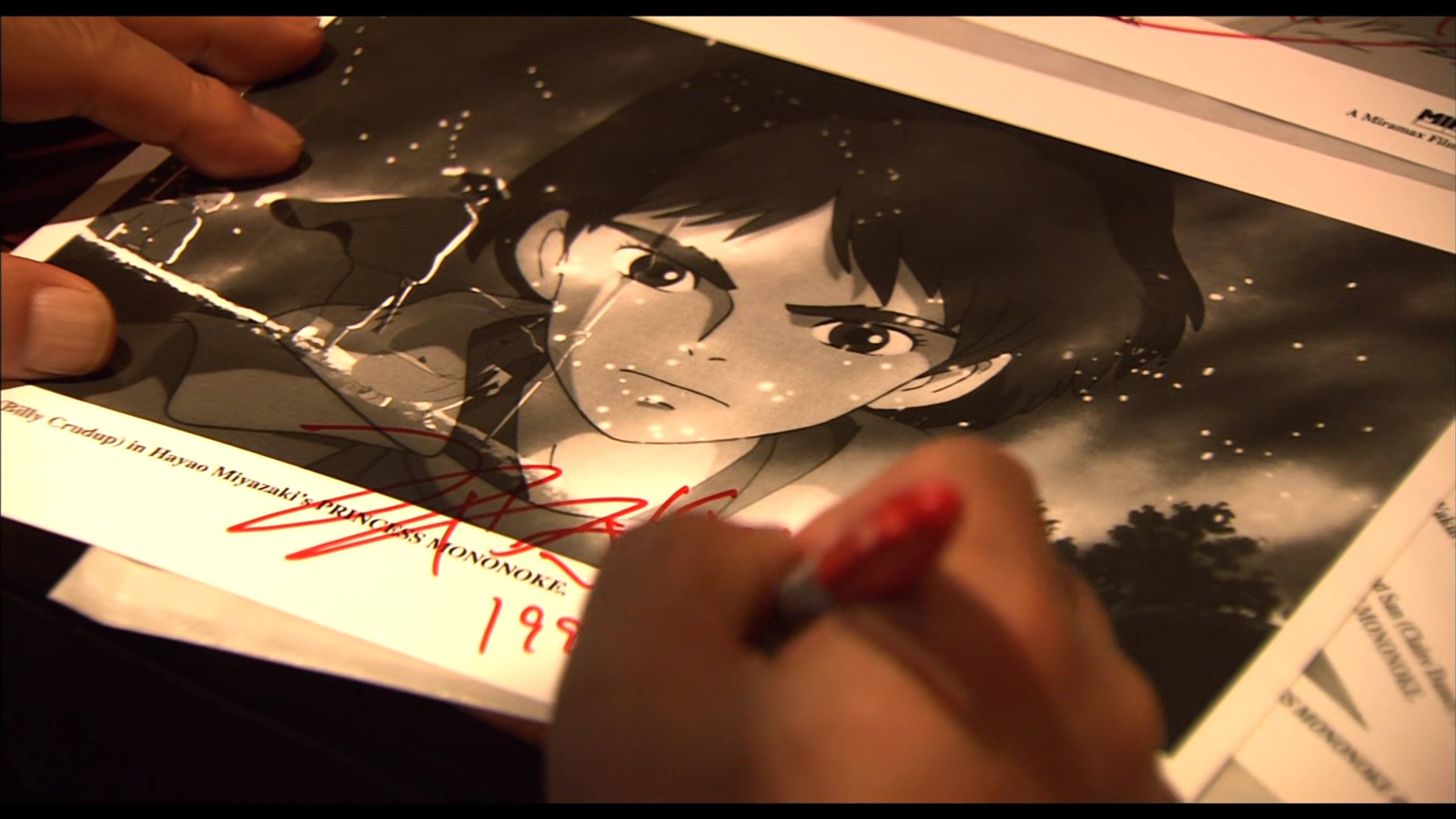 Backdrop for Princess Mononoke in the U.S.A.