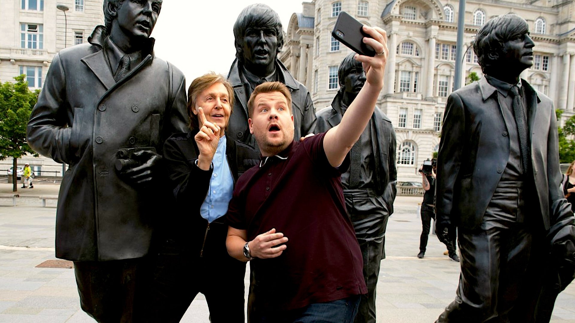 Backdrop for Carpool Karaoke: When Corden Met McCartney Live From Liverpool