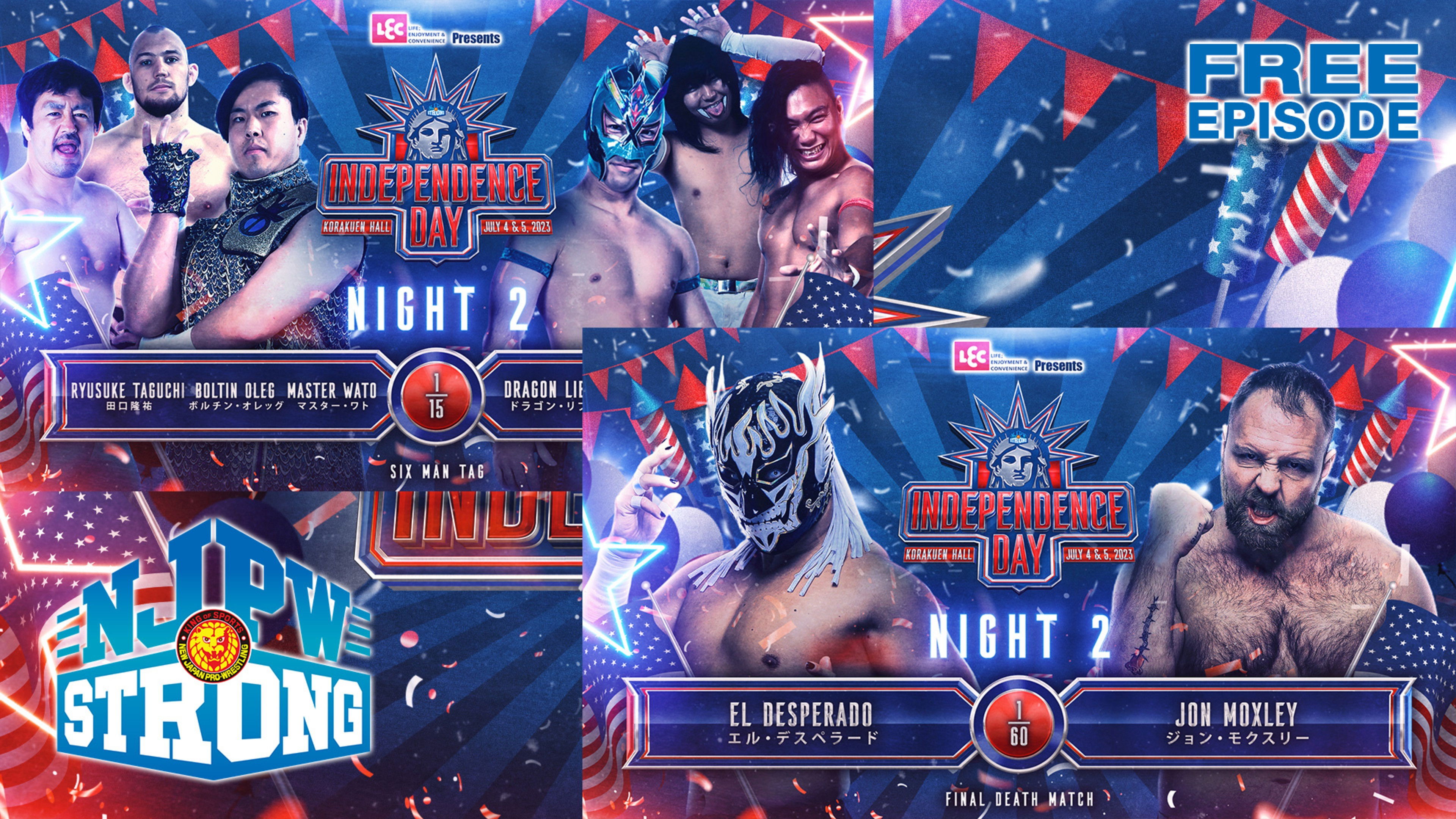 Backdrop for NJPW STRONG Independence Day 2023 - Day 2