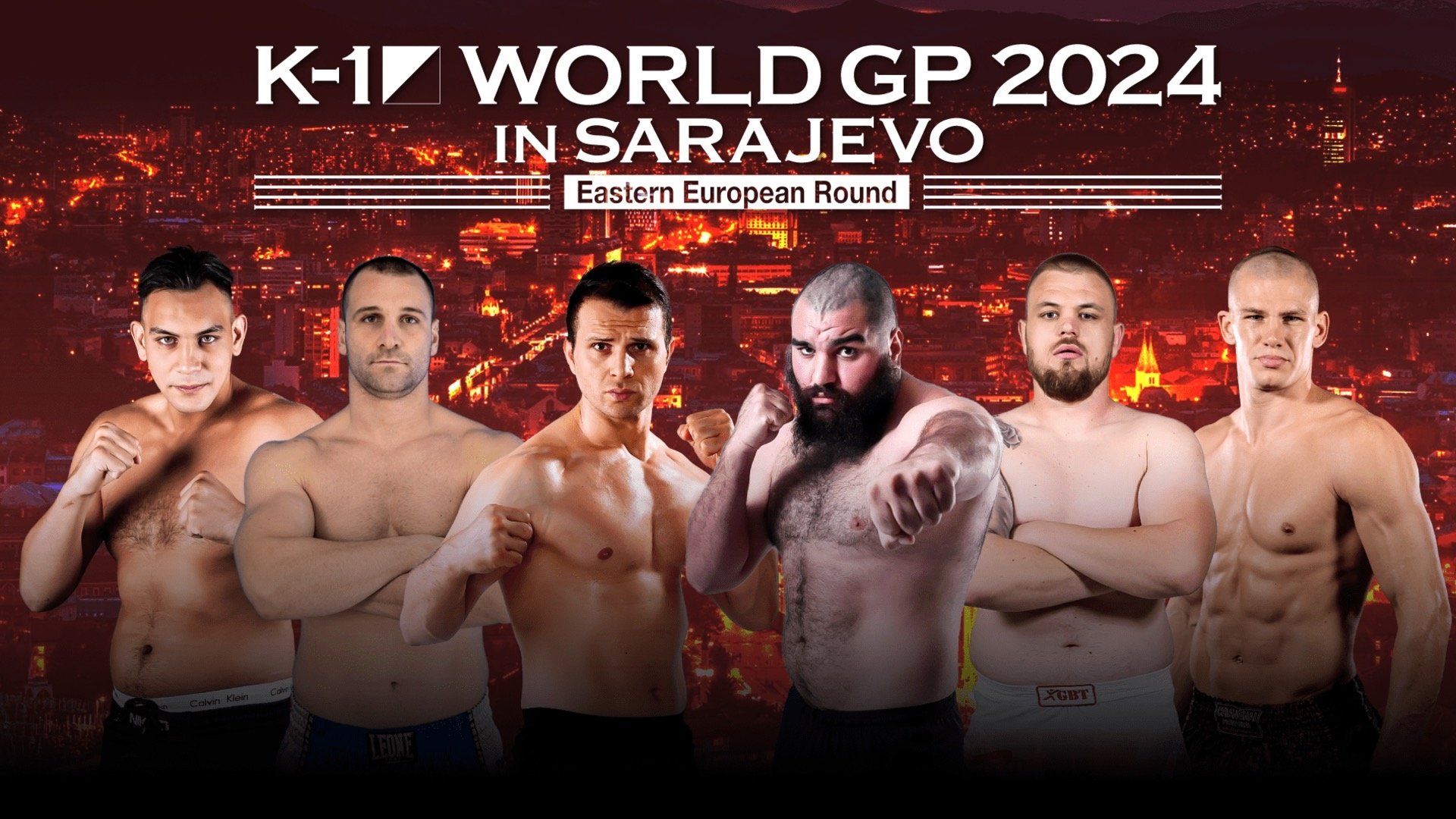 Backdrop for K-1 WORLD GP 2024 in Sarajevo