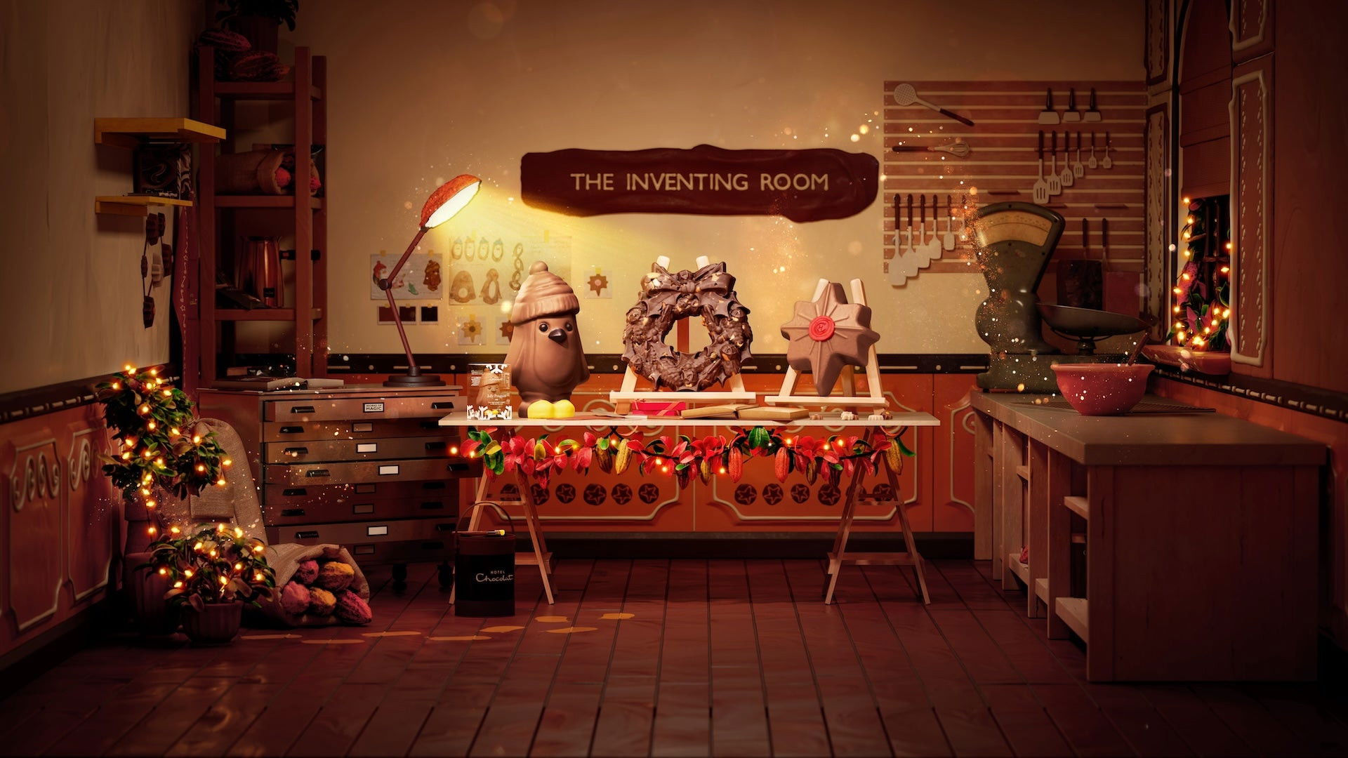 Backdrop for Hotel Chocolat at Christmas