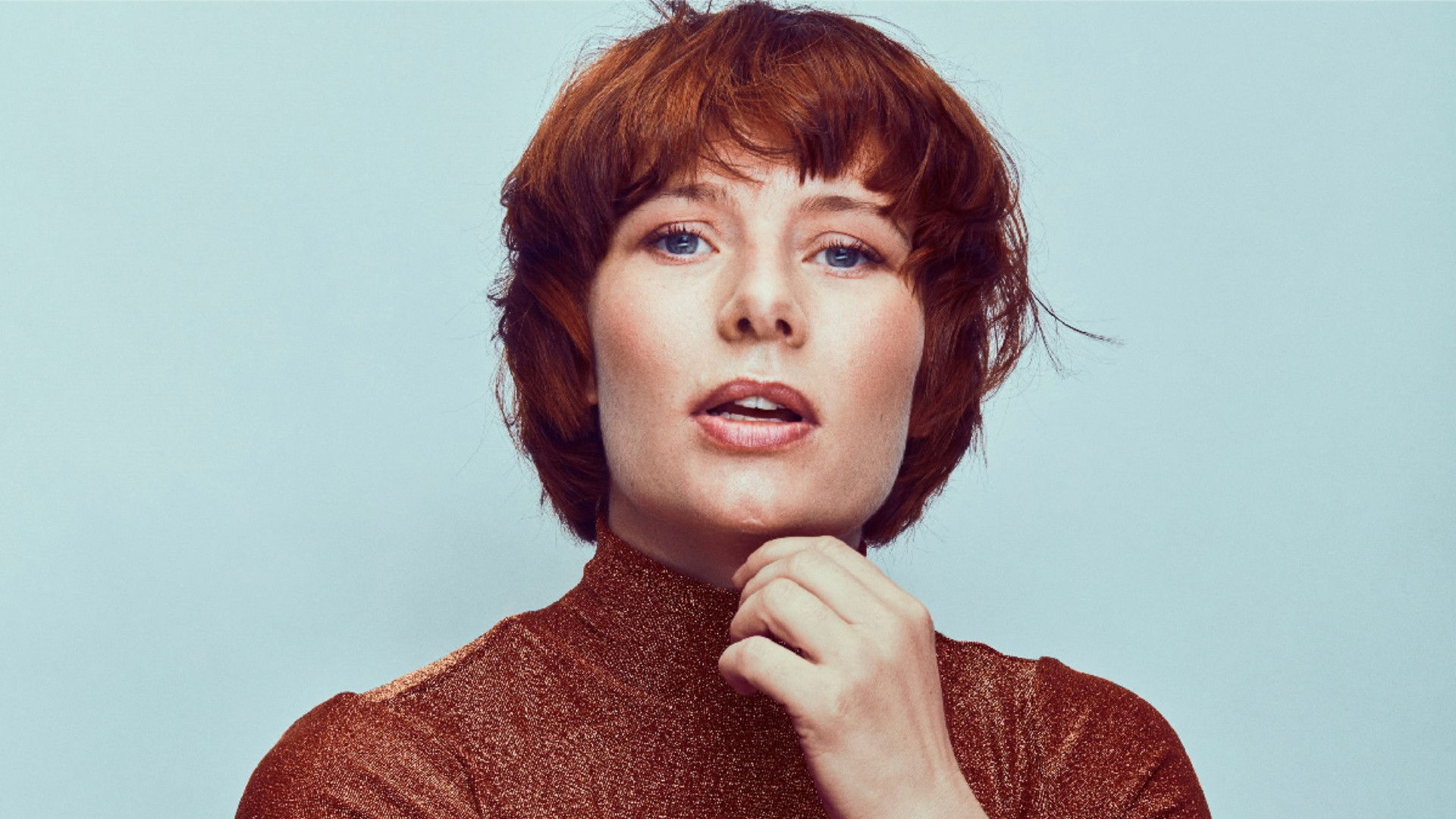 Backdrop for Annika Aakjær med Humor og Håb