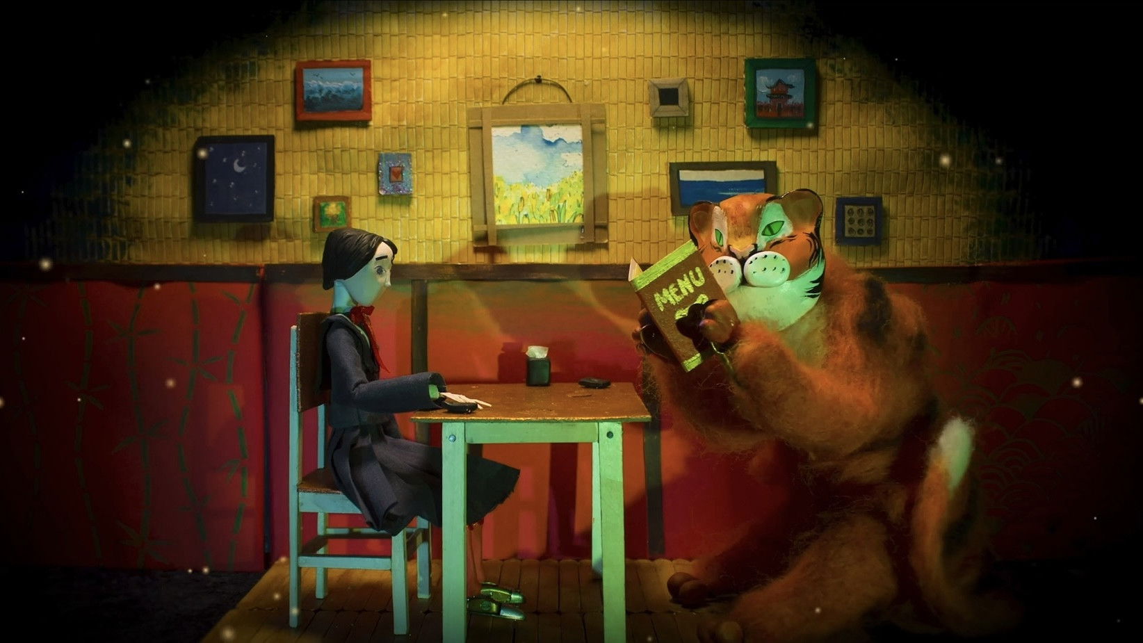 Backdrop for Tiger is Strolling Around