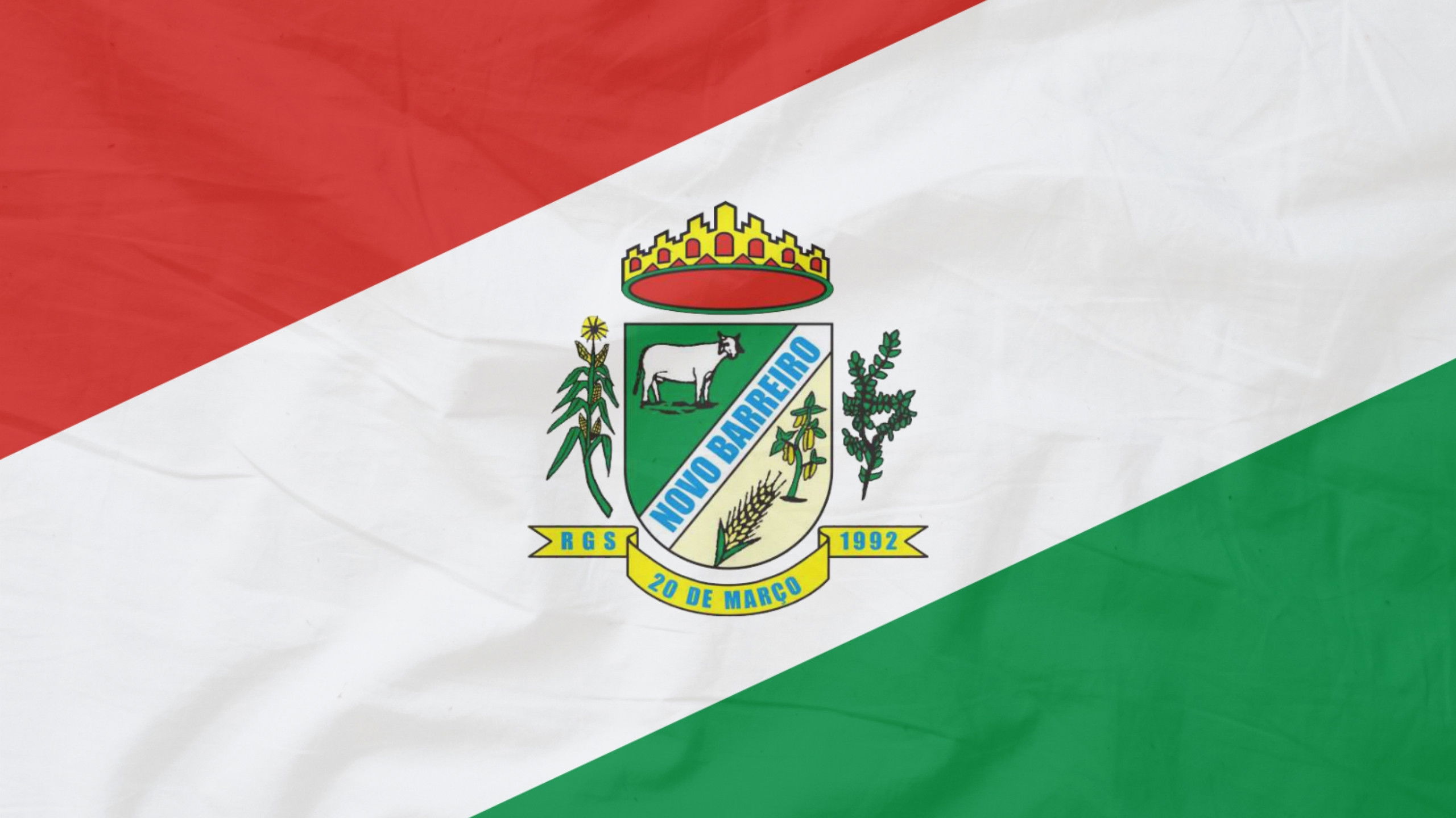 Backdrop for Símbolos Municipais: Hino, Brasão e Bandeira - Historiando em Novo Barreiro