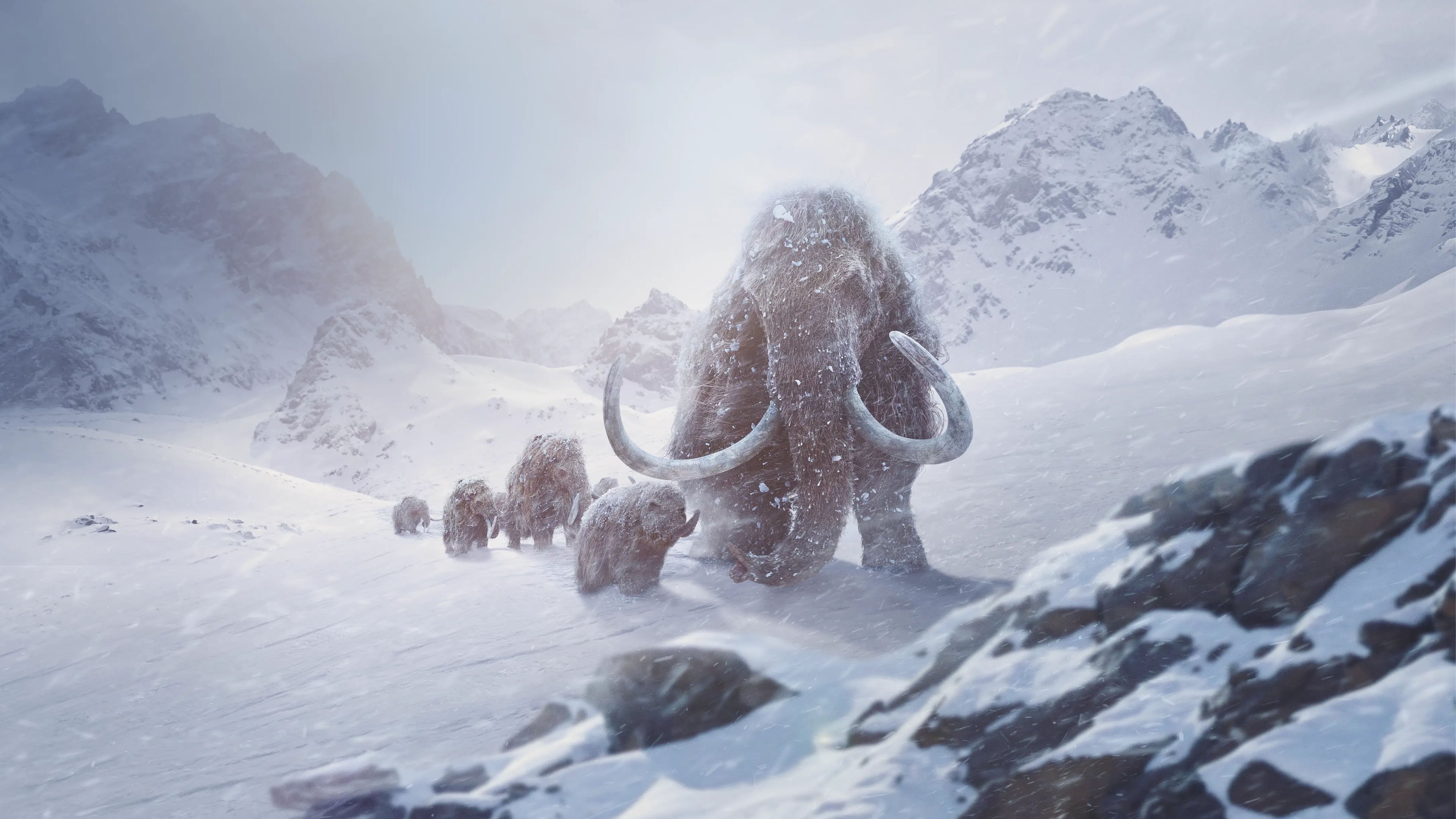 Backdrop for Prehistoric Planet