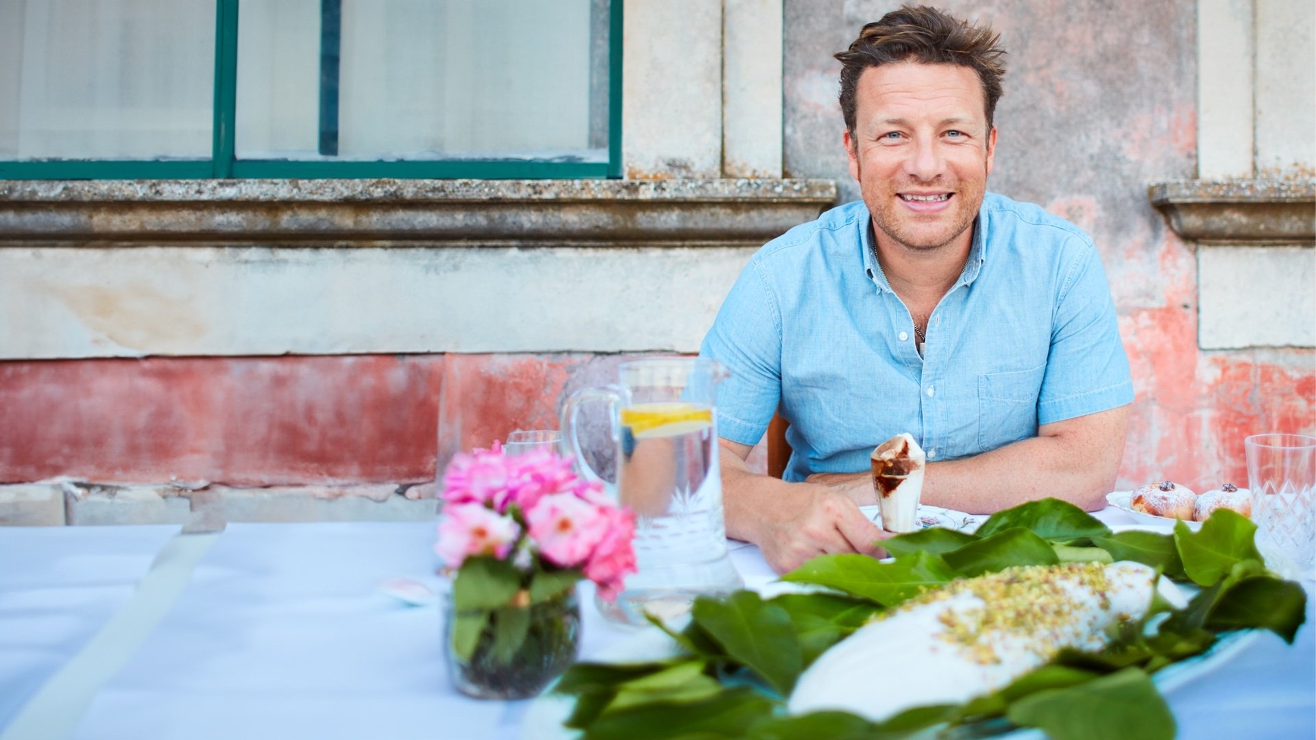 Backdrop for Jamie Cooks Italy