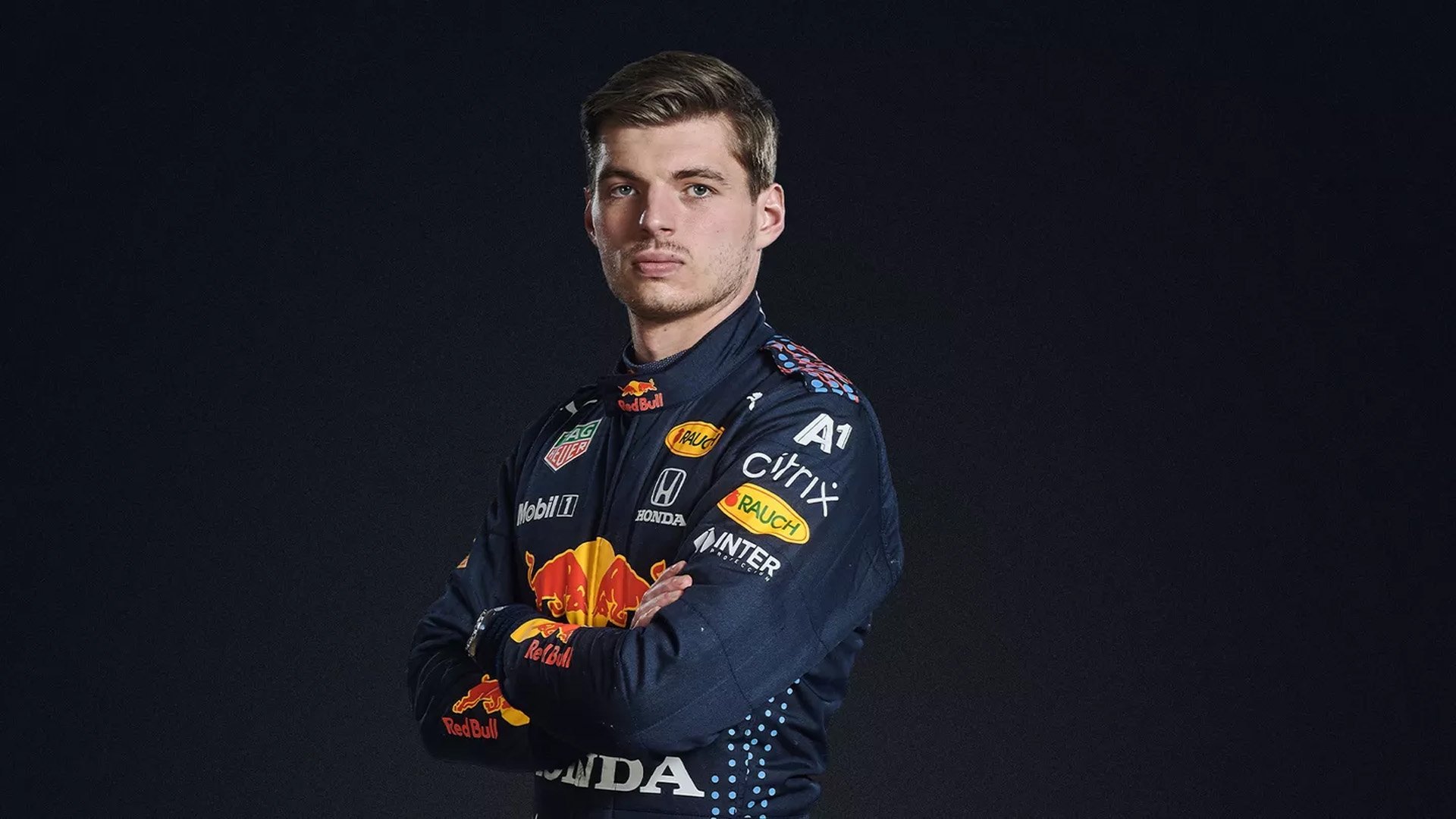 Backdrop for Max Verstappen, né pour gagner