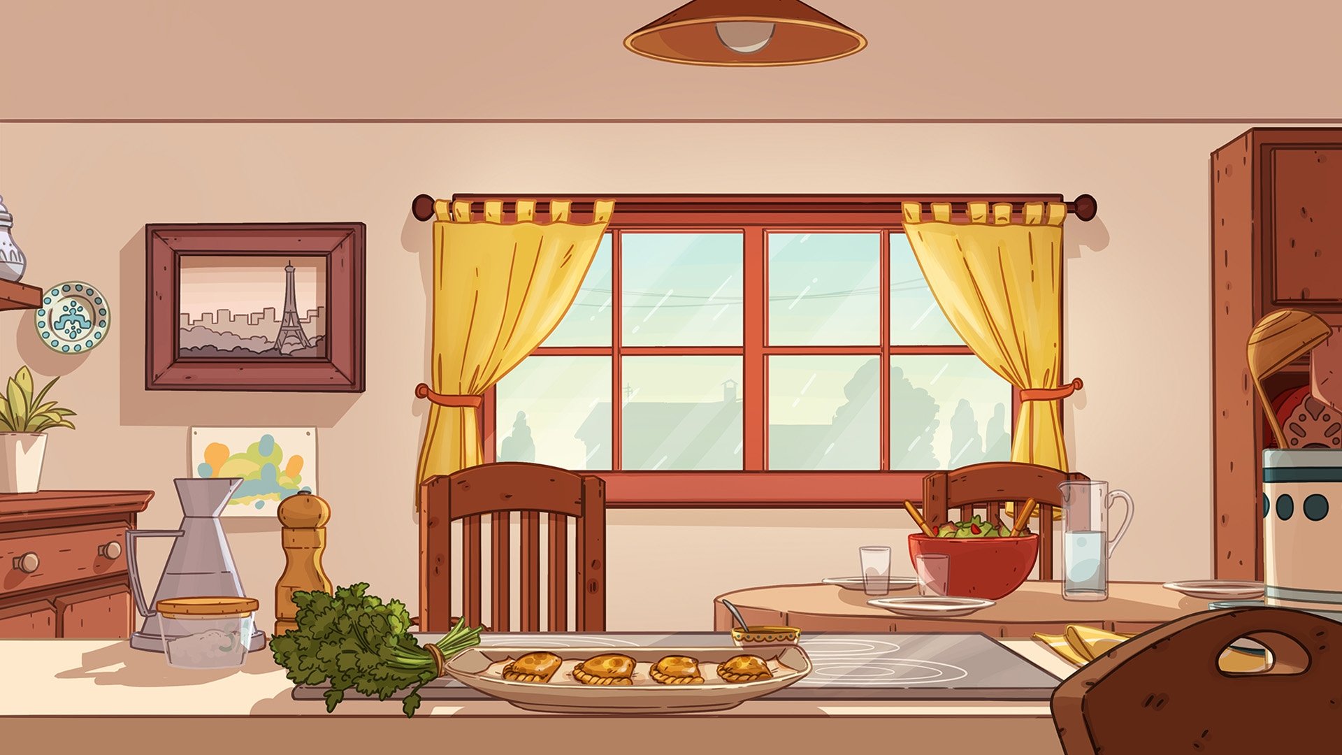 Backdrop for Carmen and the Wooden Spoon