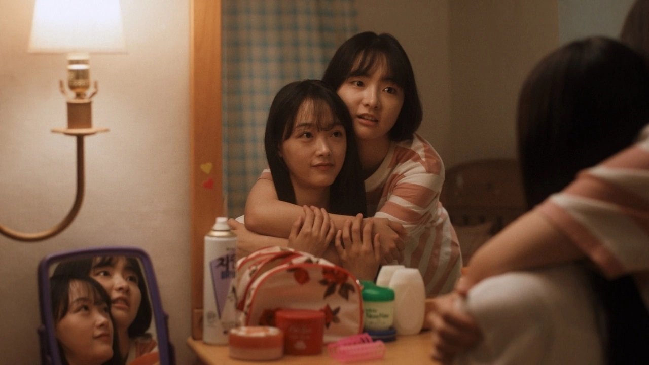 Backdrop for No Heaven, But Love.