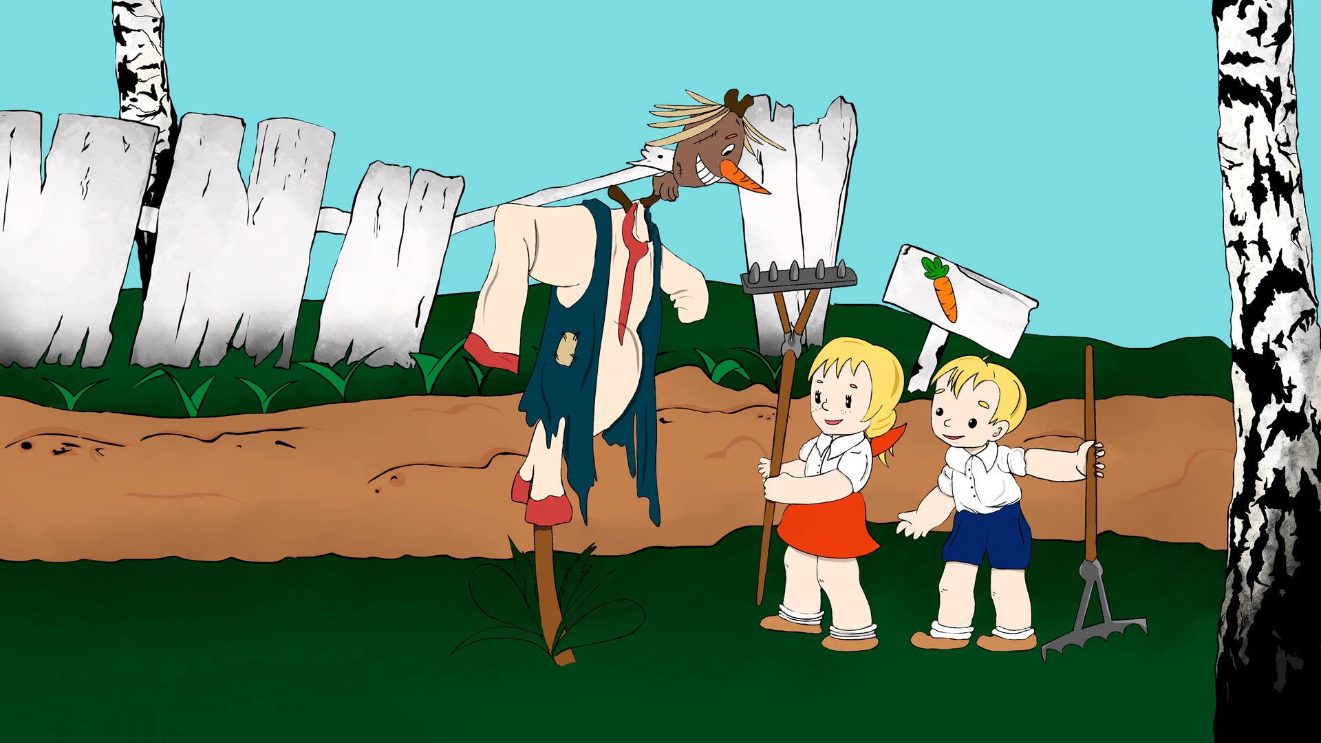 Backdrop for A Lively Market Garden