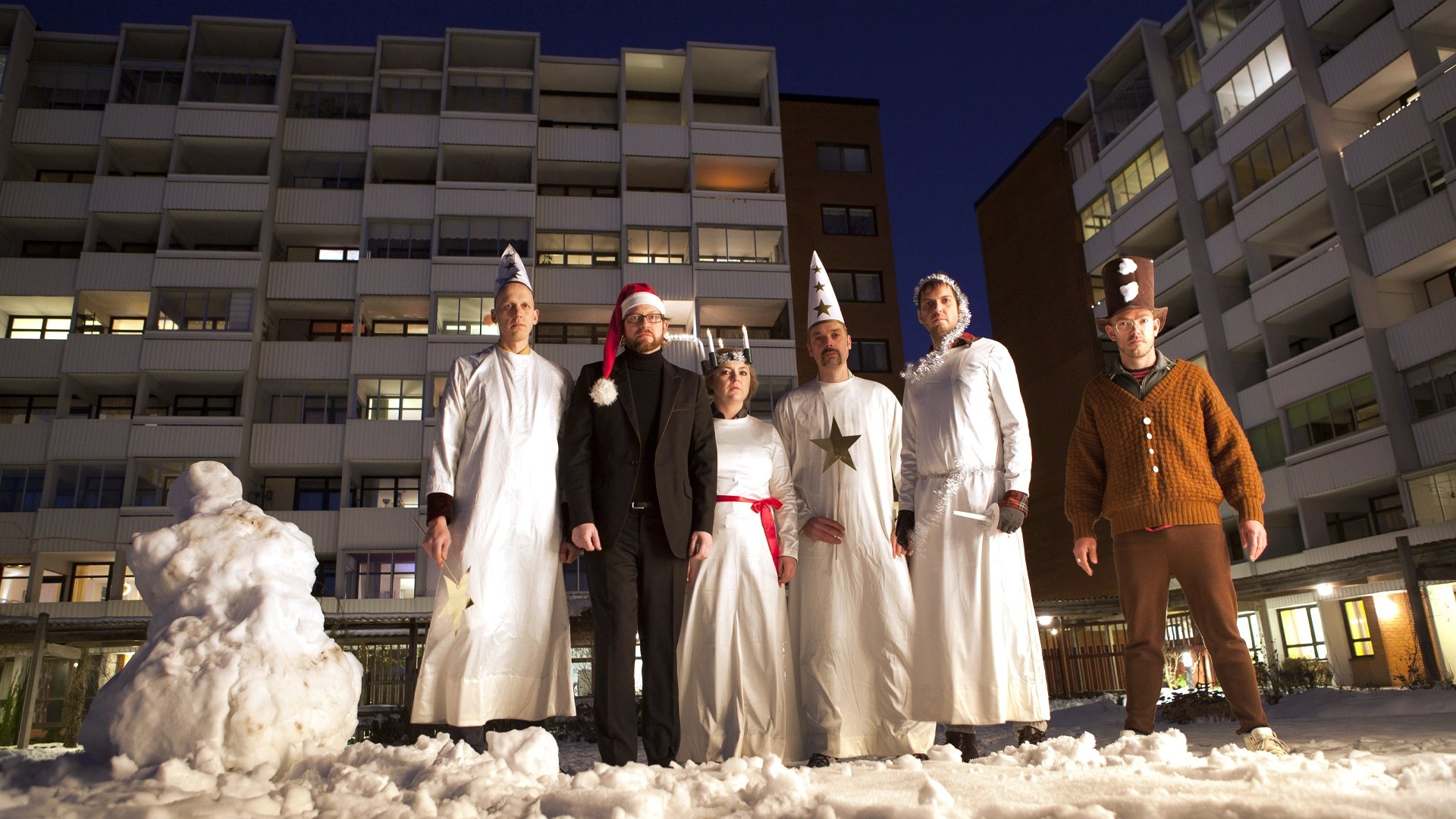 Backdrop for Music for One X-mas and Six Drummers