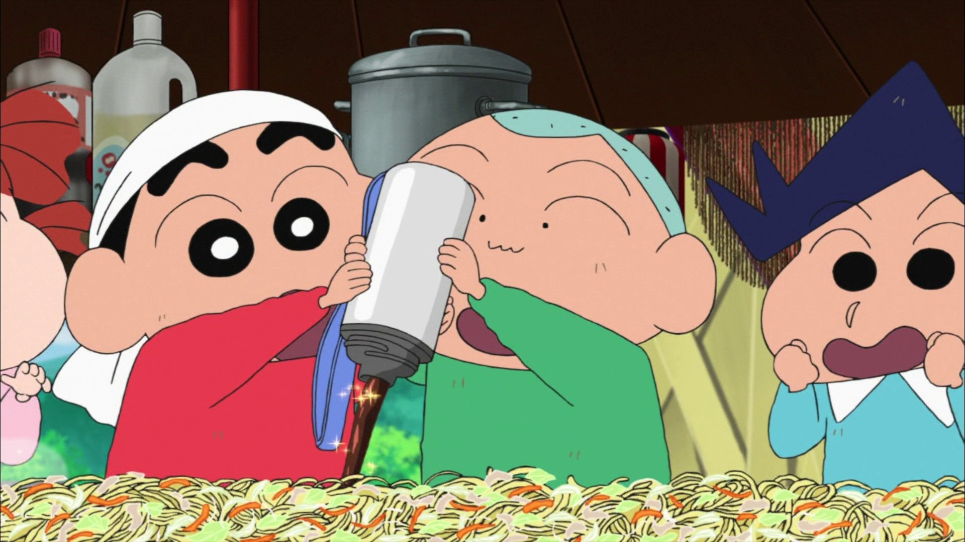 Backdrop for Crayon Shin-chan: Very Tasty! B-class Gourmet Survival!!