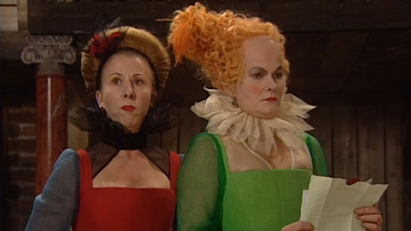 Backdrop for Muntra fruarna i Windsor